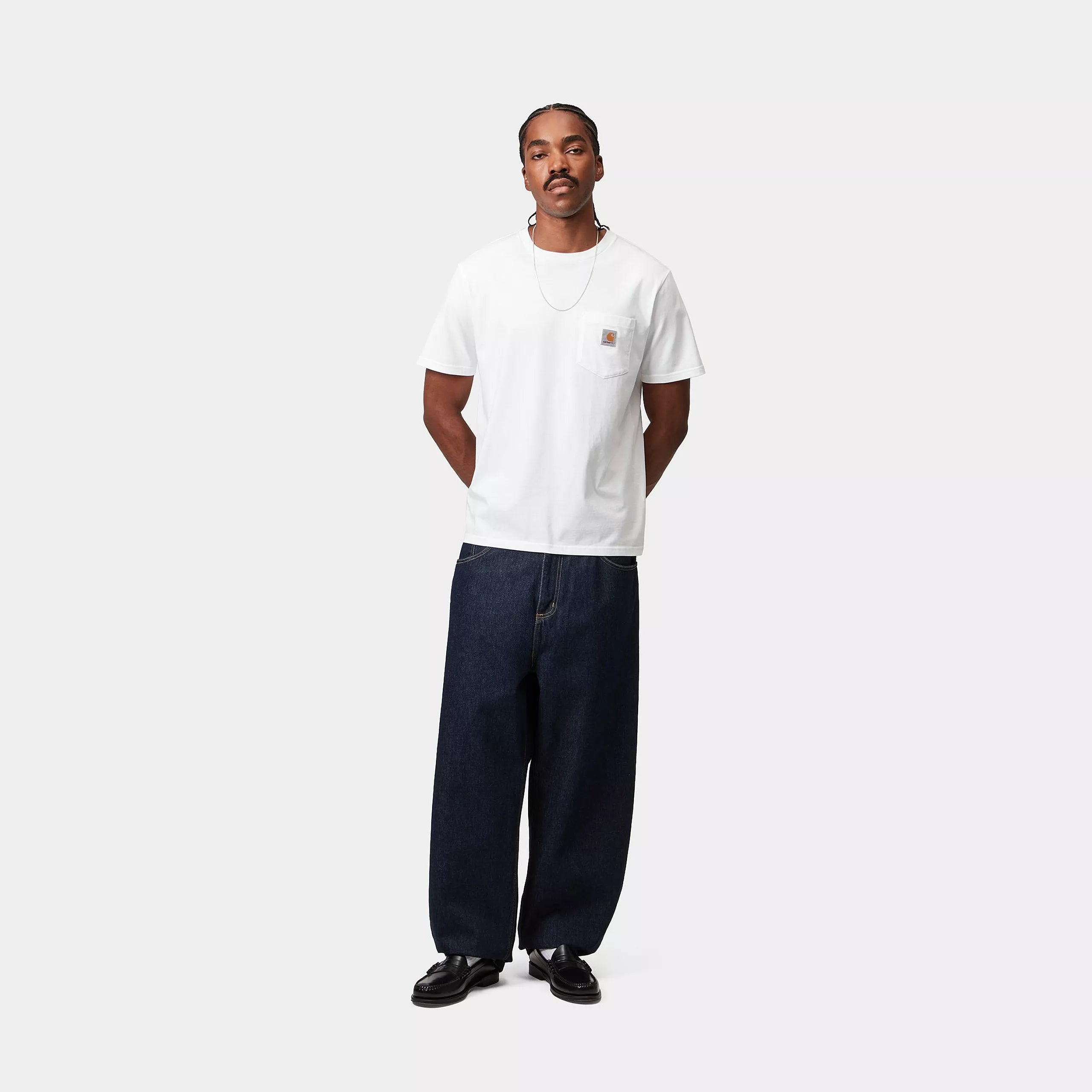 S/S POCKET T-SHIRT  - White