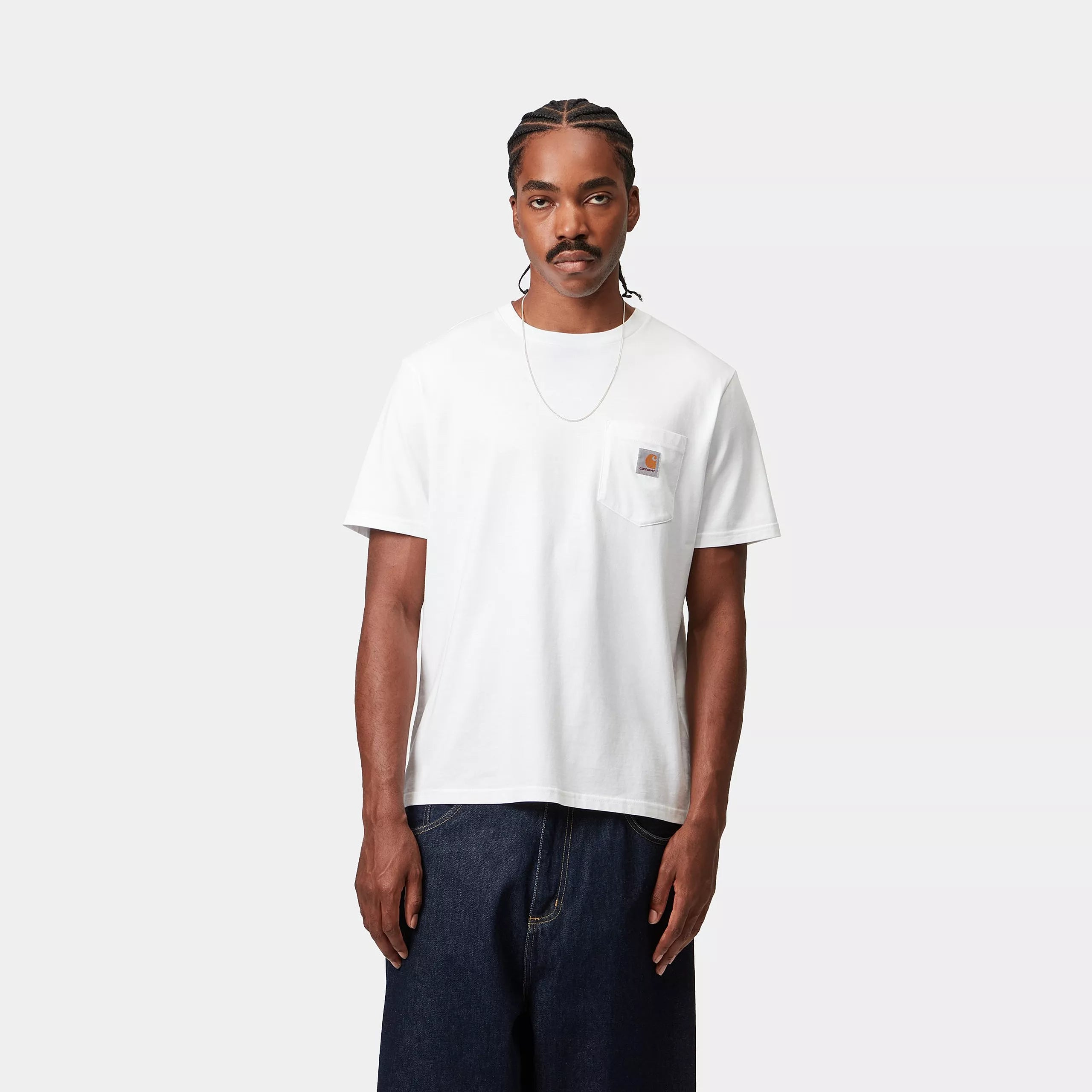 S/S POCKET T-SHIRT  - White