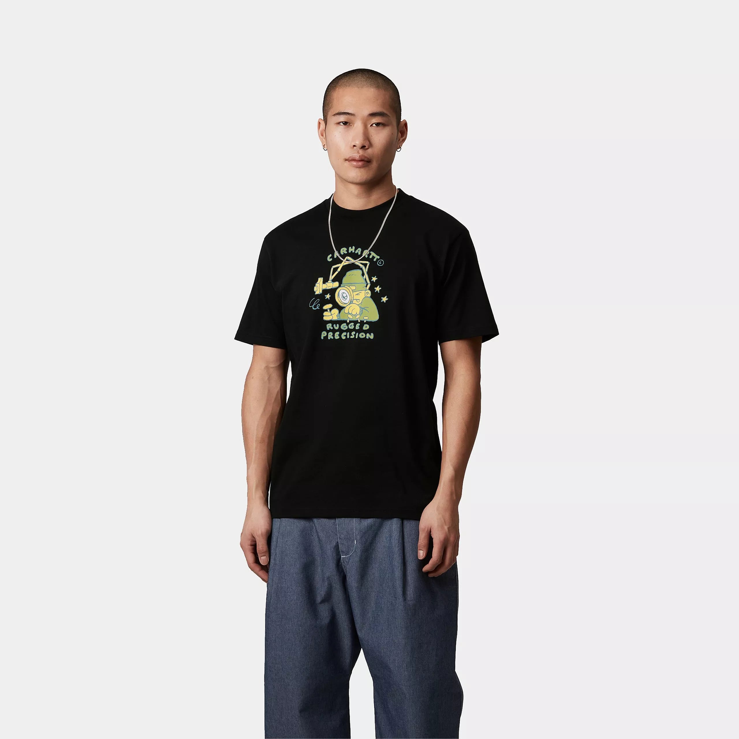 S/S PRECISION WORK T-SHIRT - Black 2
