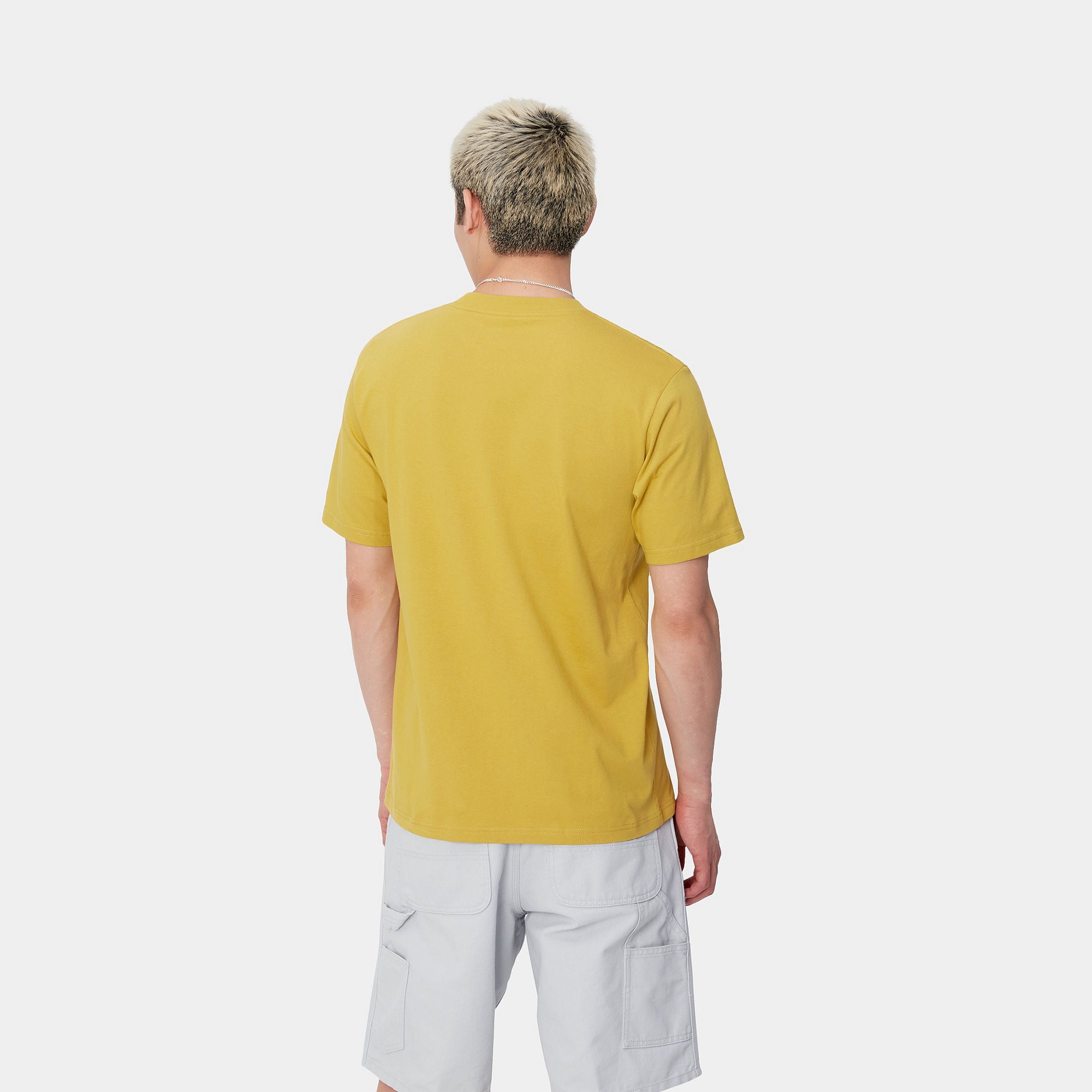 S/S PRESS SCRIPT T-SHIRT - Golden Olive 3