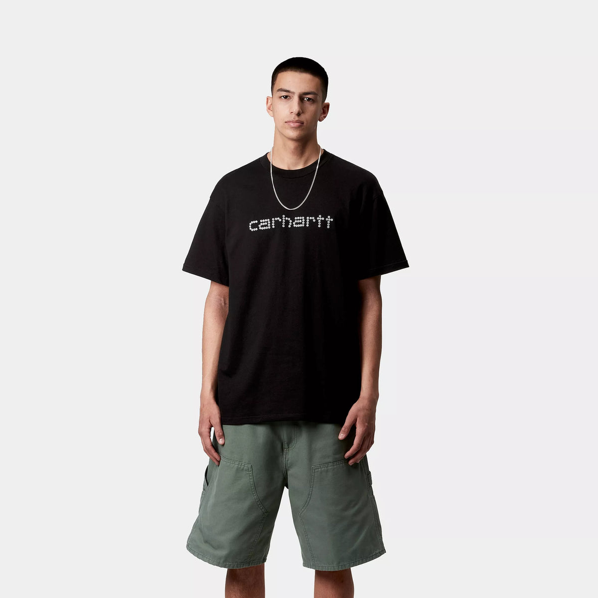 S/S RIVET SCRIPT T-SHIRT - Black 2