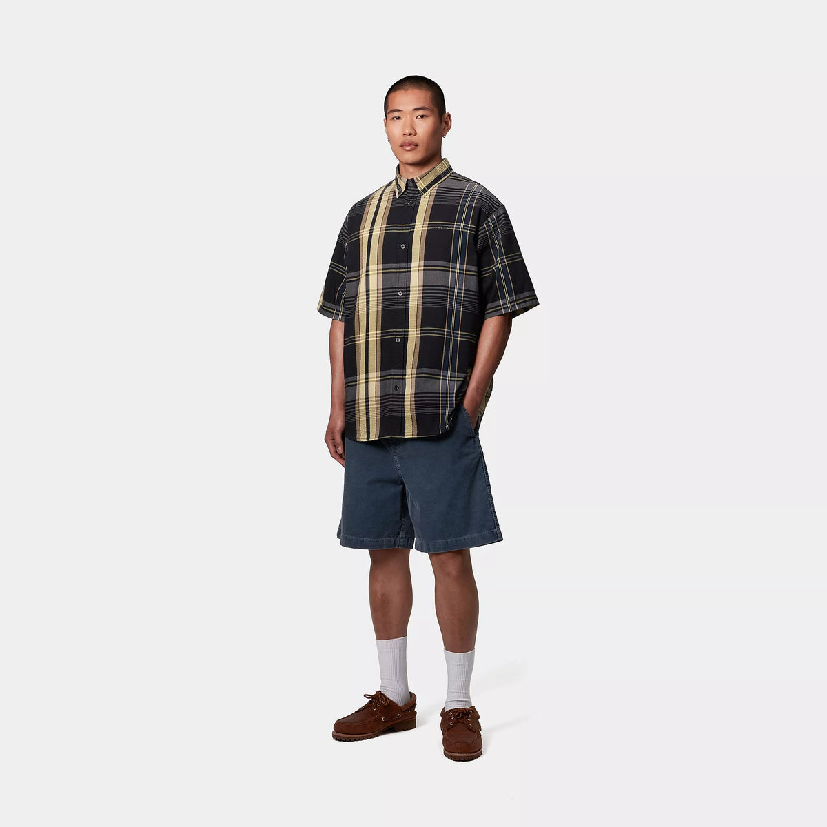 S/S ROSLIN SHIRT - Roslin Check, Black / Black 4