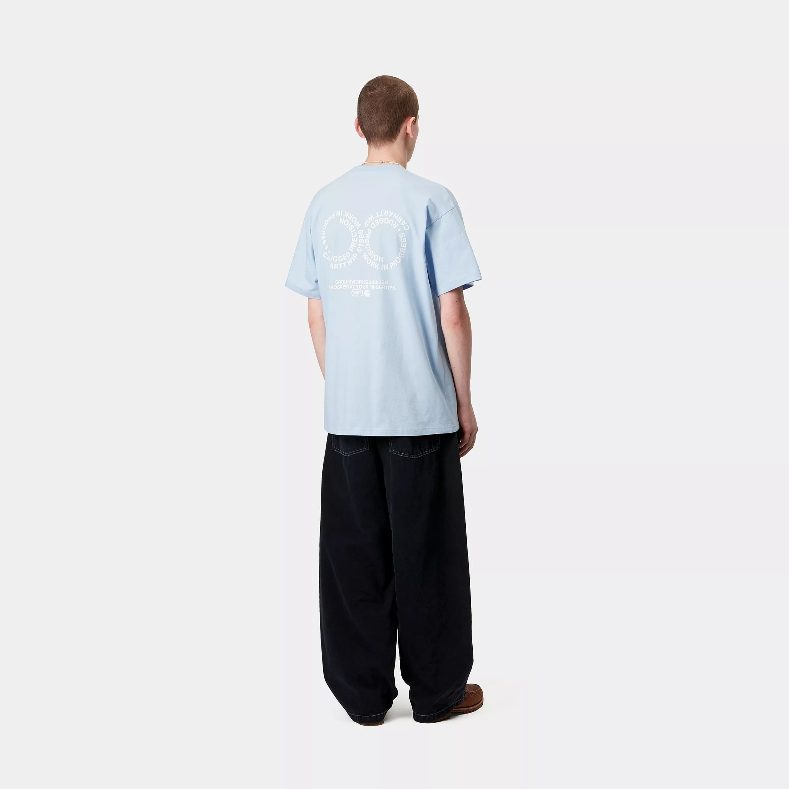 S/S ROTATION T-SHIRT - Air Sky / White