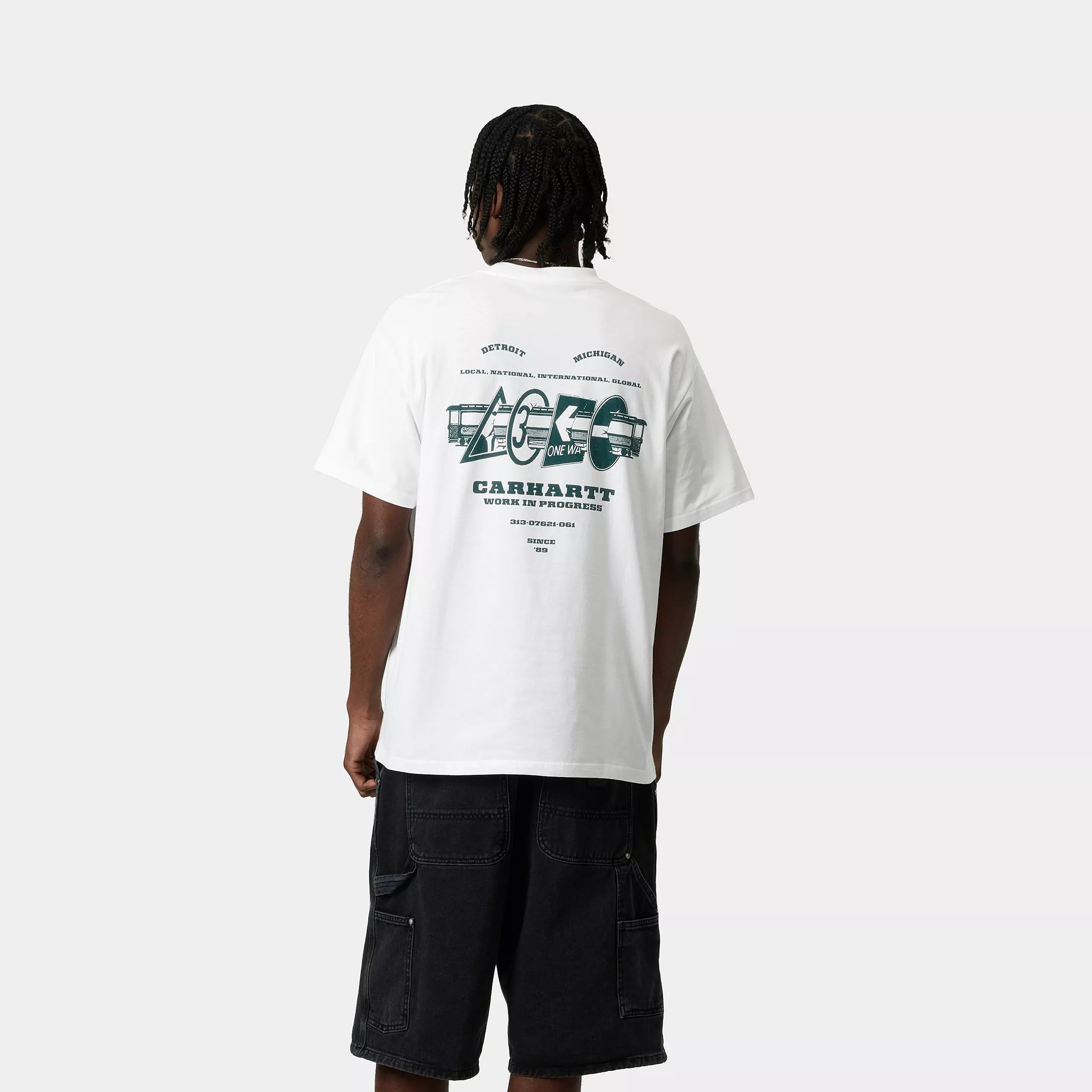 S/S RUNAWAY T-SHIRT - White / Malachite