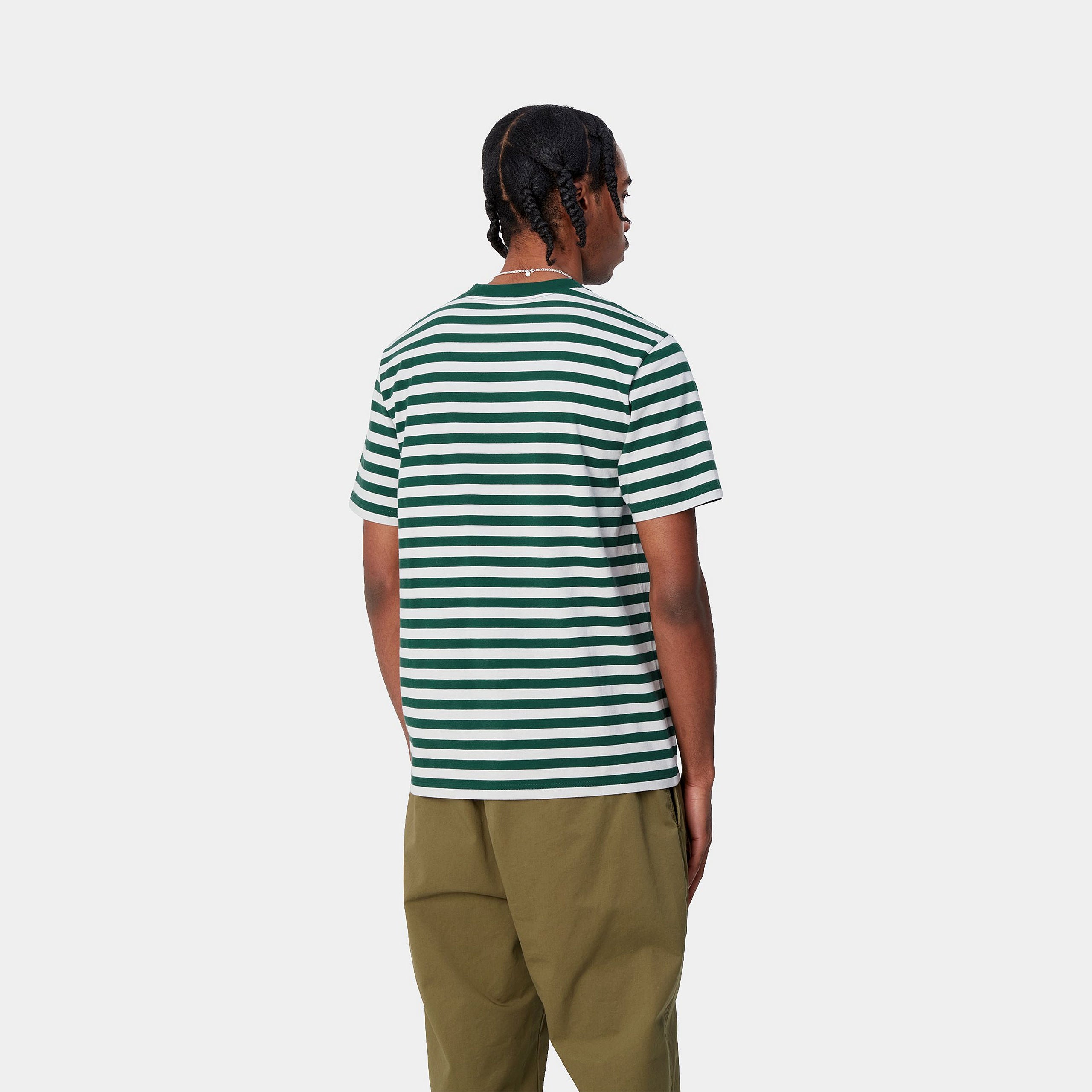 S/S SCOTTY ATHLETIC T-SHIRT - Scotty Stripe, Chervil / Sonic Silver 3