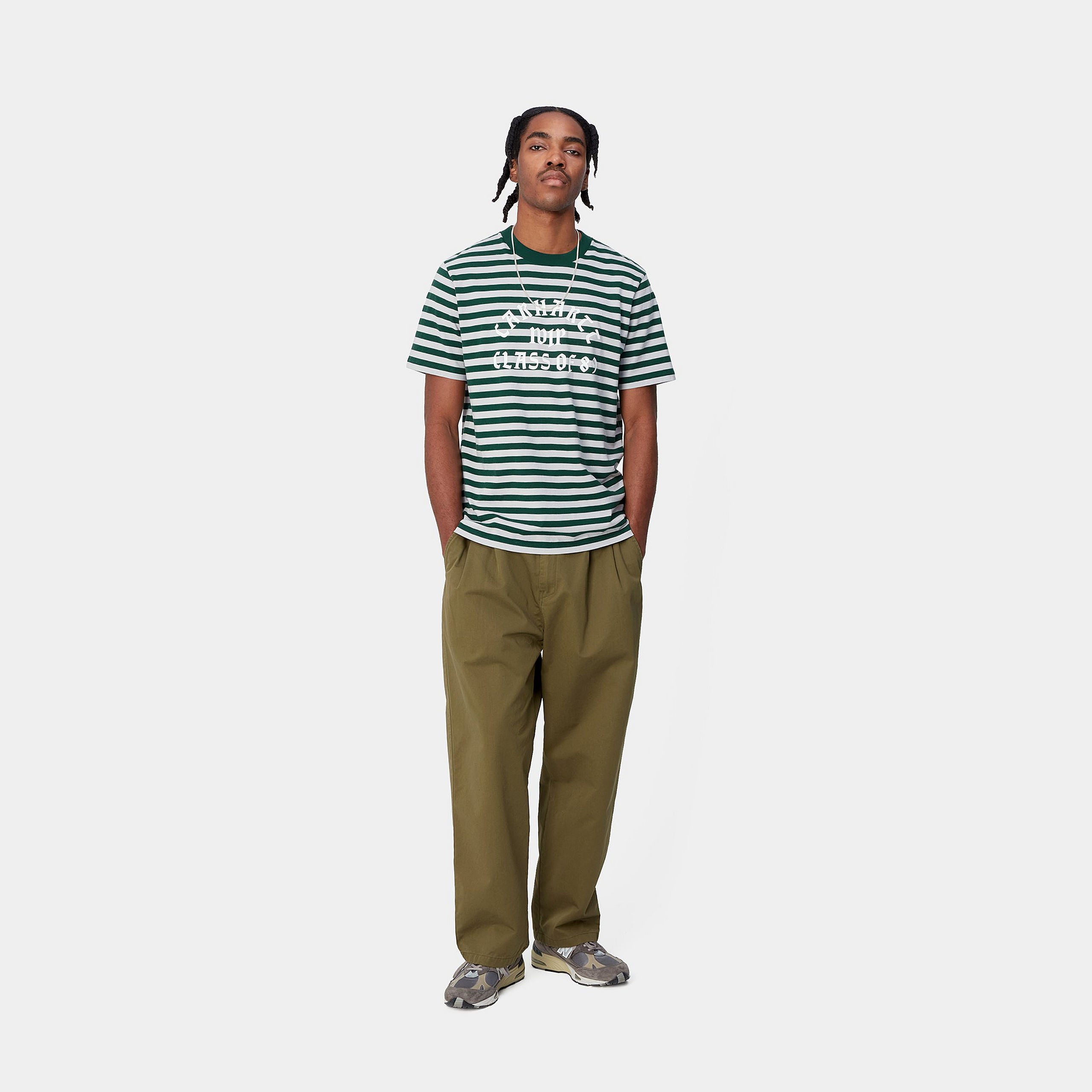 S/S SCOTTY ATHLETIC T-SHIRT - Scotty Stripe, Chervil / Sonic Silver 4