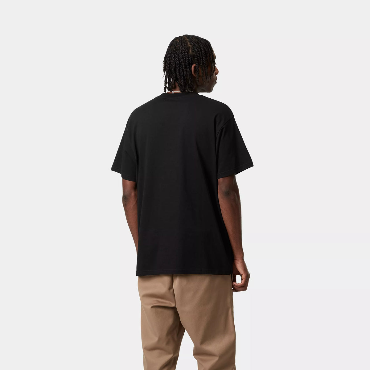 S/S SCRIPT EMBROIDERY T-SHIRT - Black / White 3