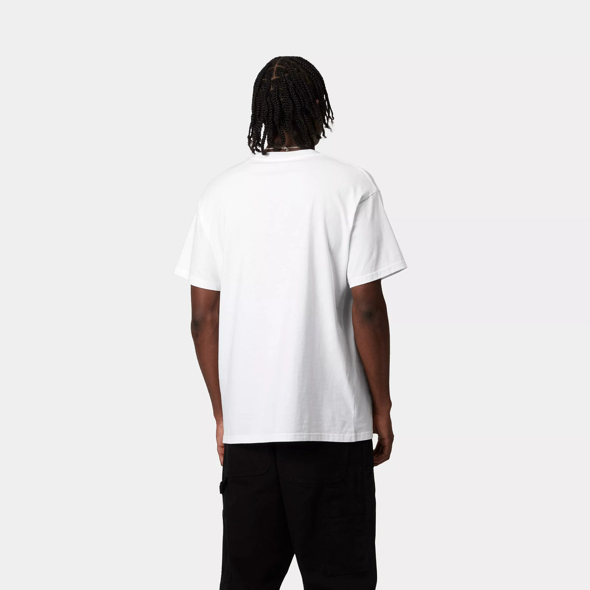 S/S SCRIPT EMBROIDERY T-SHIRT - White / Black 3