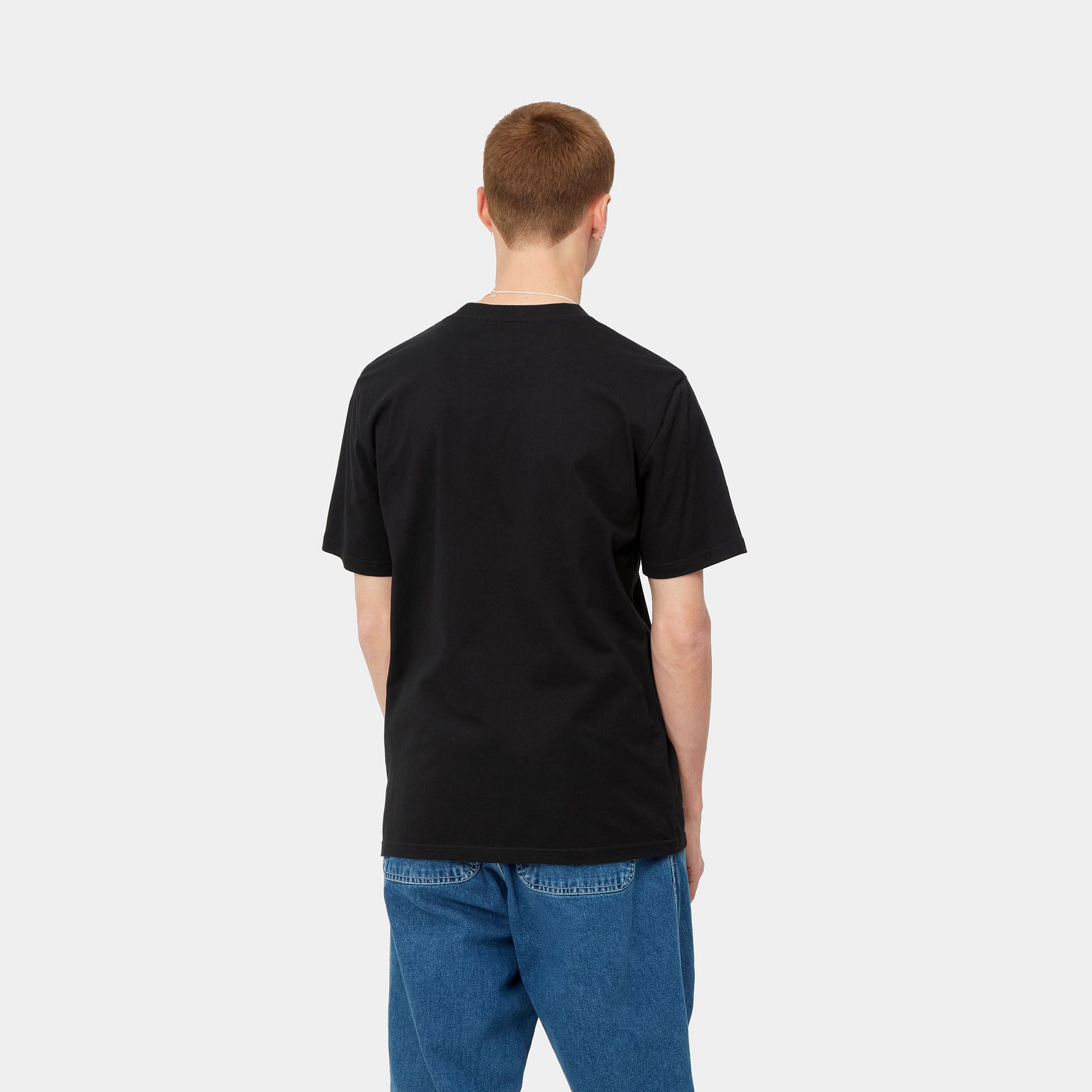 S/S SCRIPT T-SHIRT - Black / White