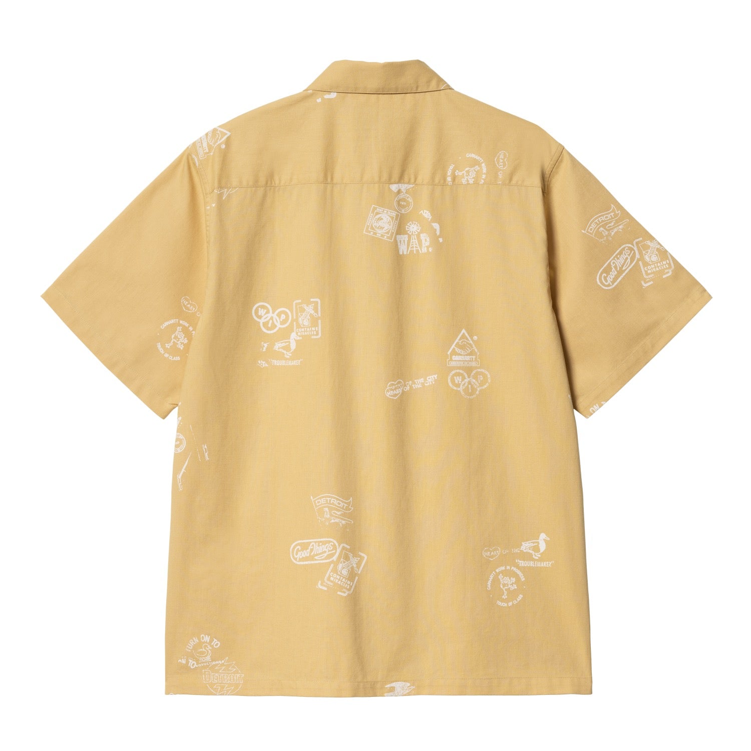 S/S STAMP SHIRT - Stamp Print, Bourbon 5