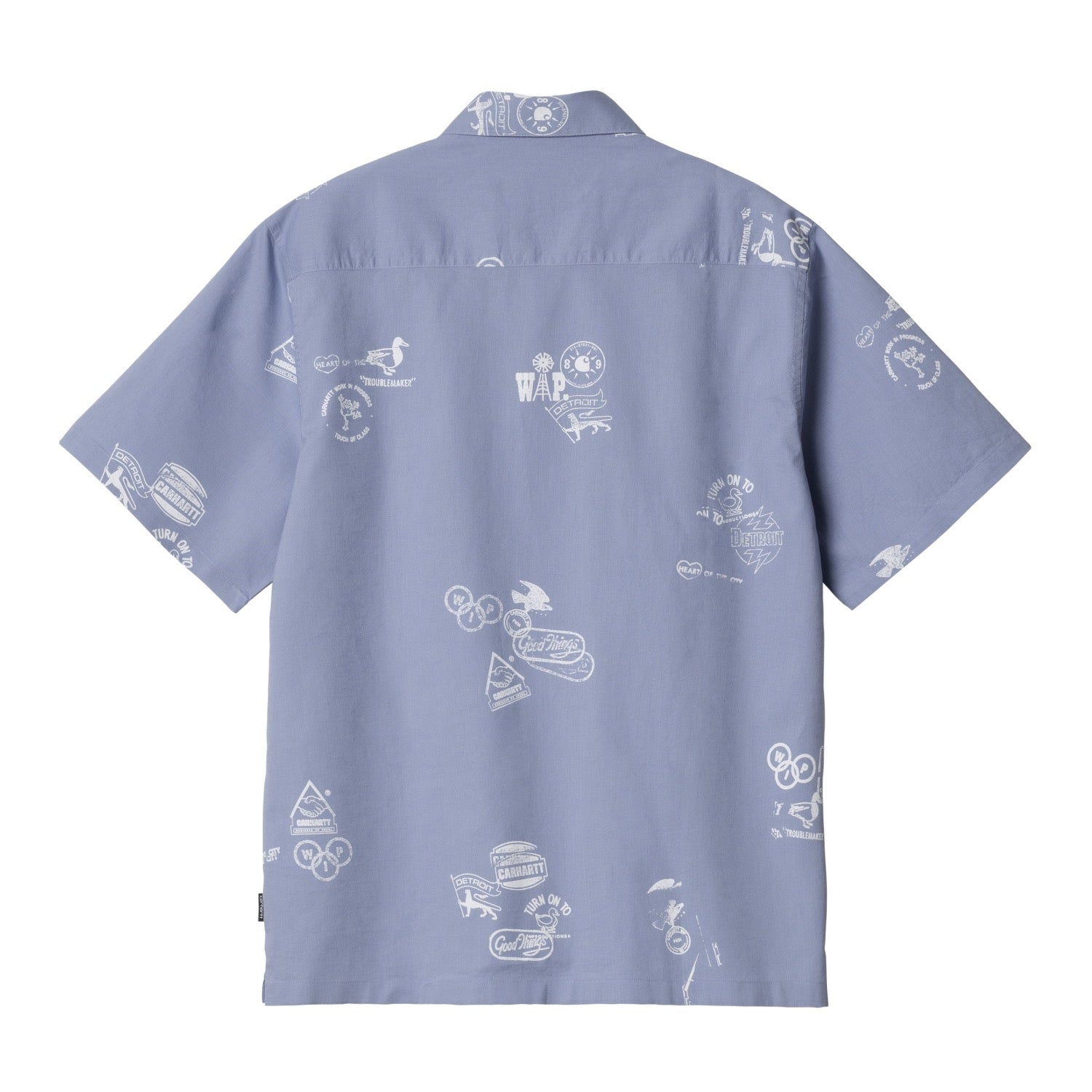 S/S STAMP SHIRT - Stamp Print, Charm Blue 5