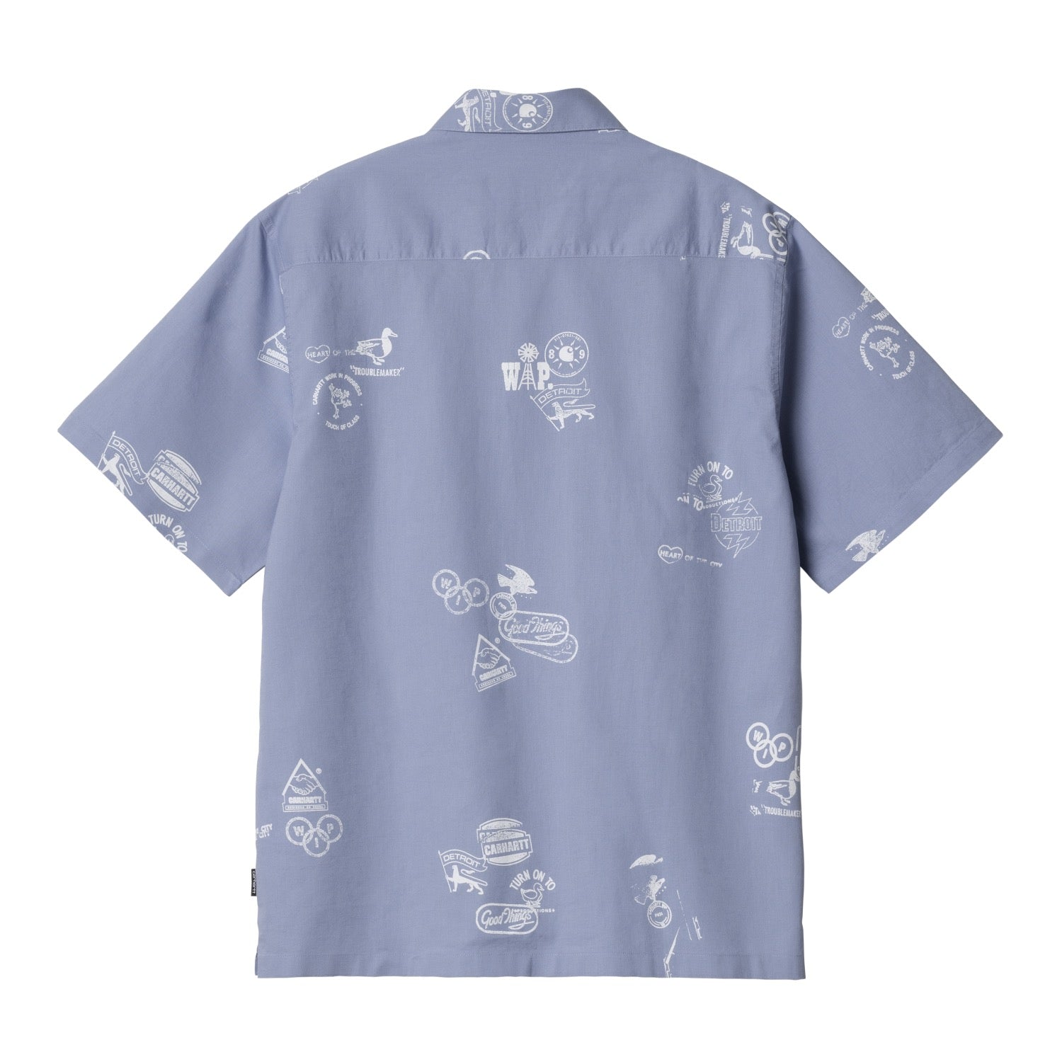 S/S STAMP SHIRT - Stamp Print, Charm Blue