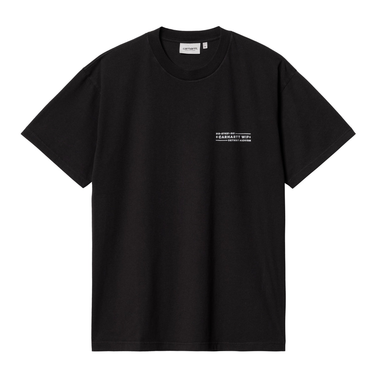 S/S STAMP T-SHIRT - Black / White (stone washed) 1