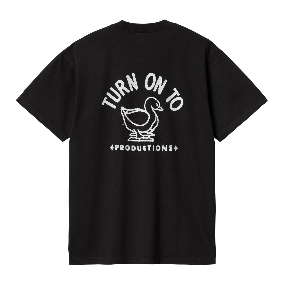 S/S STAMP T-SHIRT - Black / White (stone washed) 5