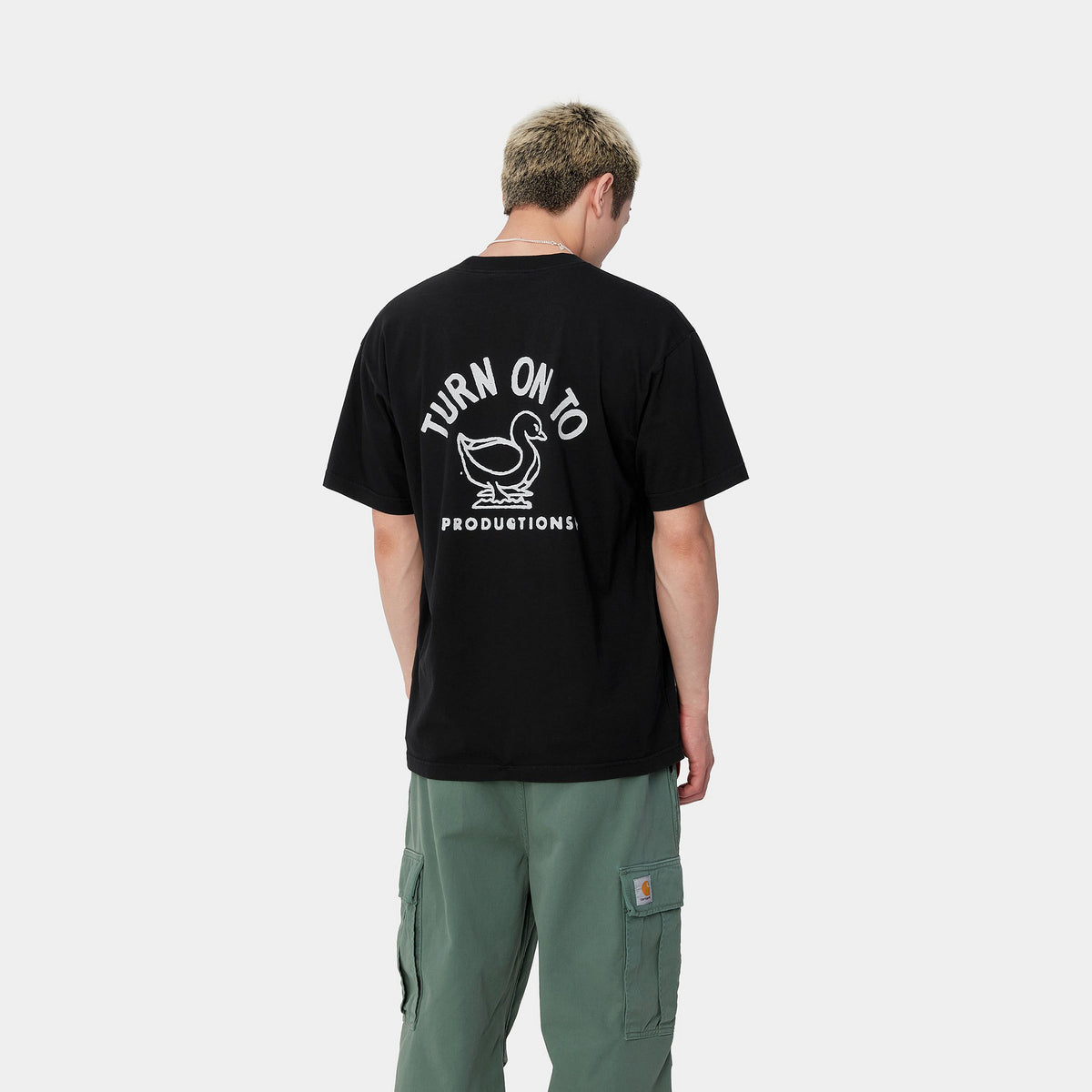 S/S STAMP T-SHIRT - Black / White (stone washed) 3
