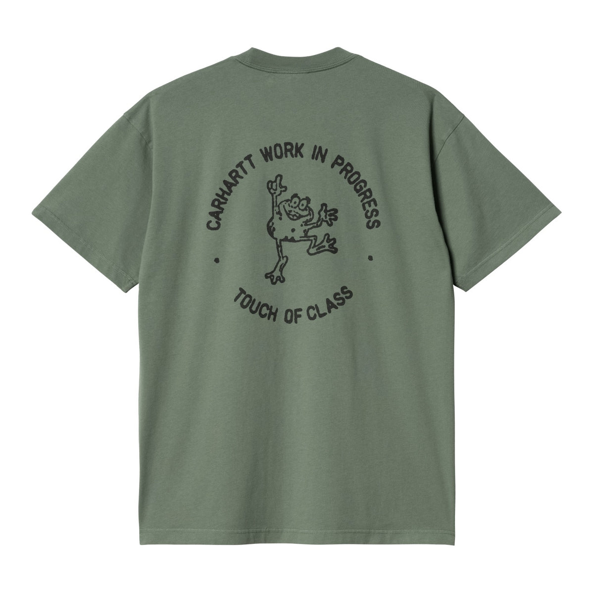 S/S STAMP T-SHIRT - Duck Green / Black (stone washed) 5