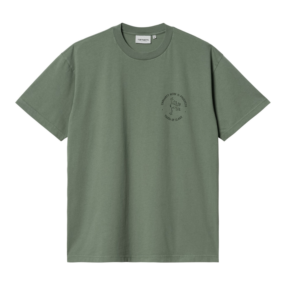 S/S STAMP T-SHIRT - Duck Green / Black (stone washed) 1