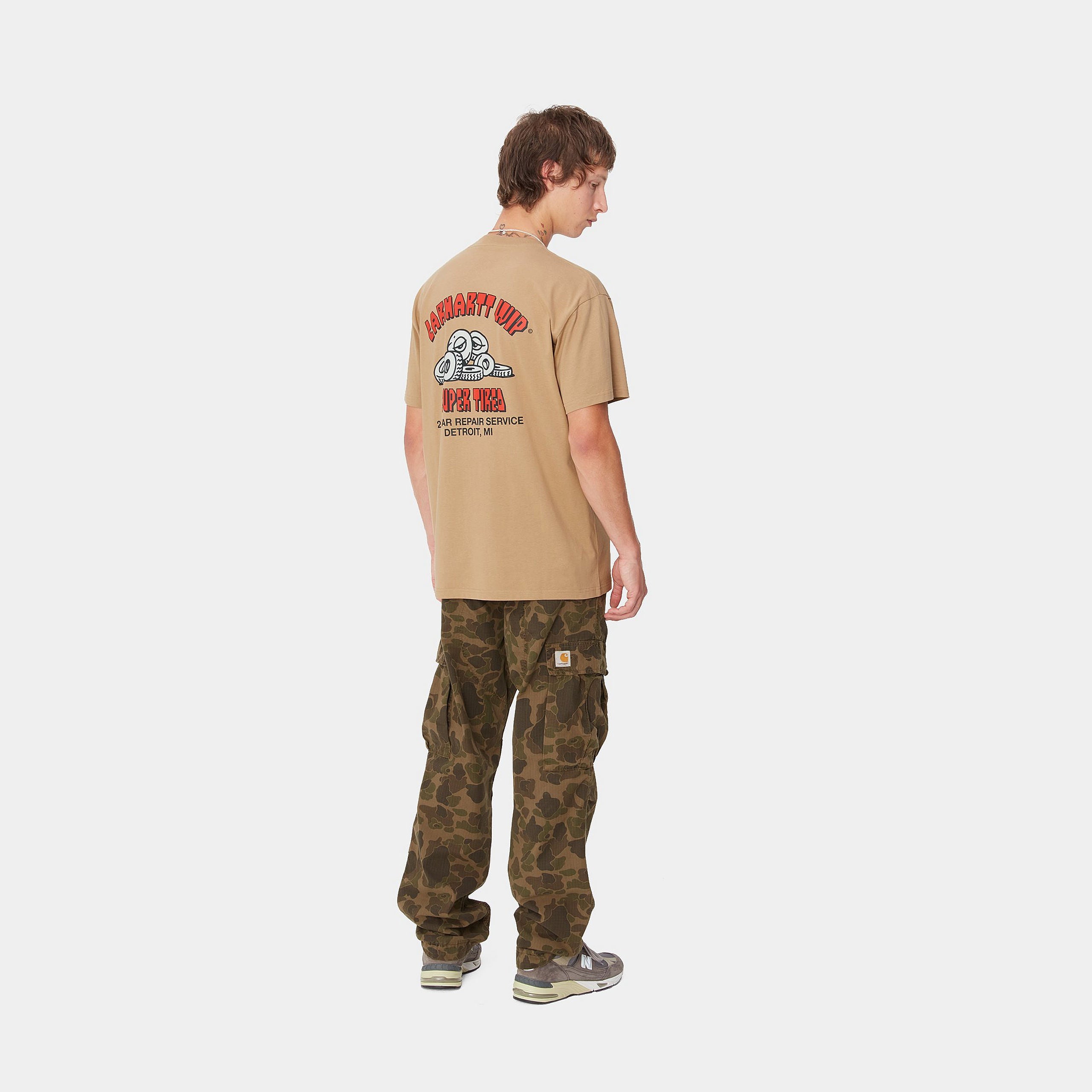 S/S SUPER TIRED T-SHIRT - Peanut