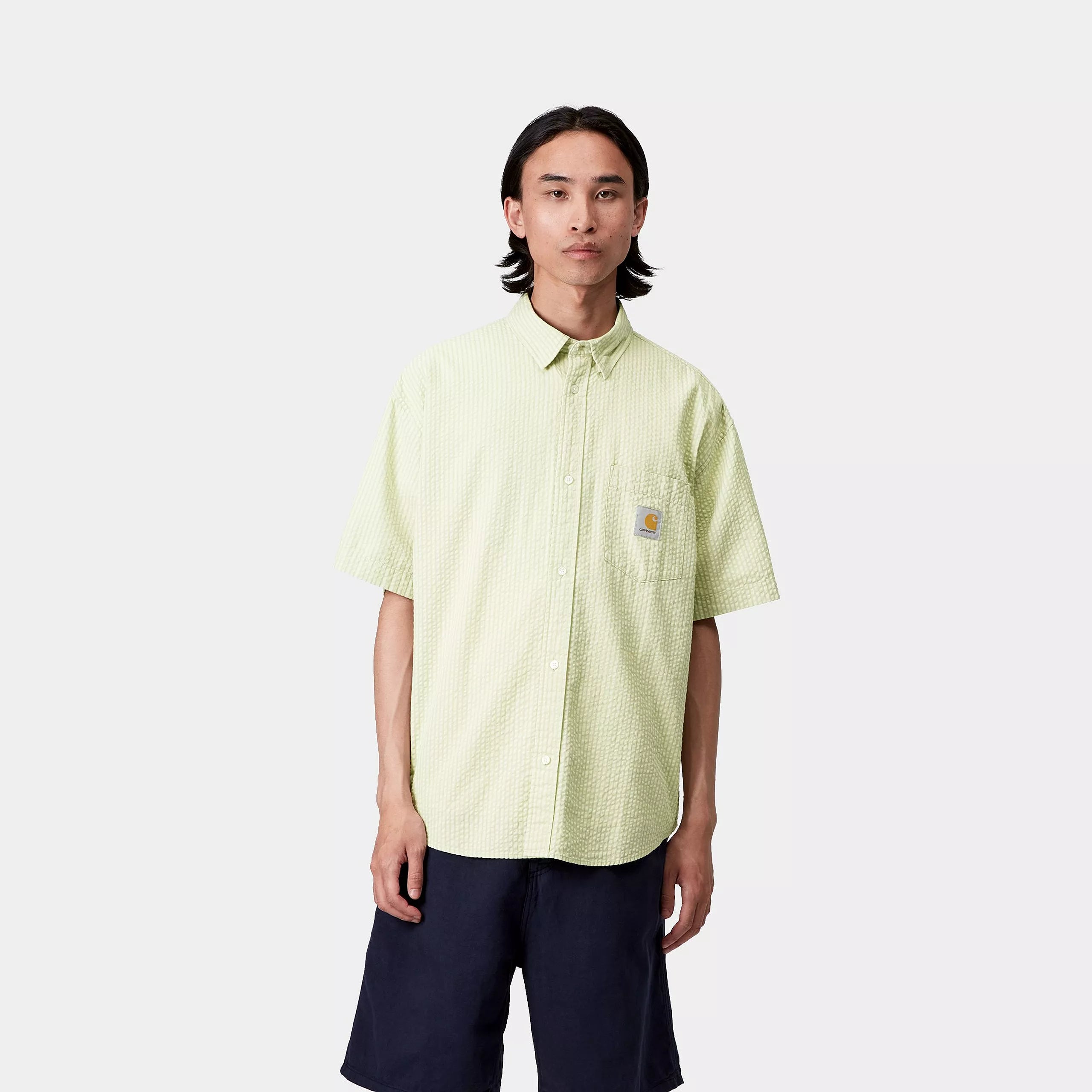 S/S TOLAND SHIRT  - Toland Stripe, Pale Olive