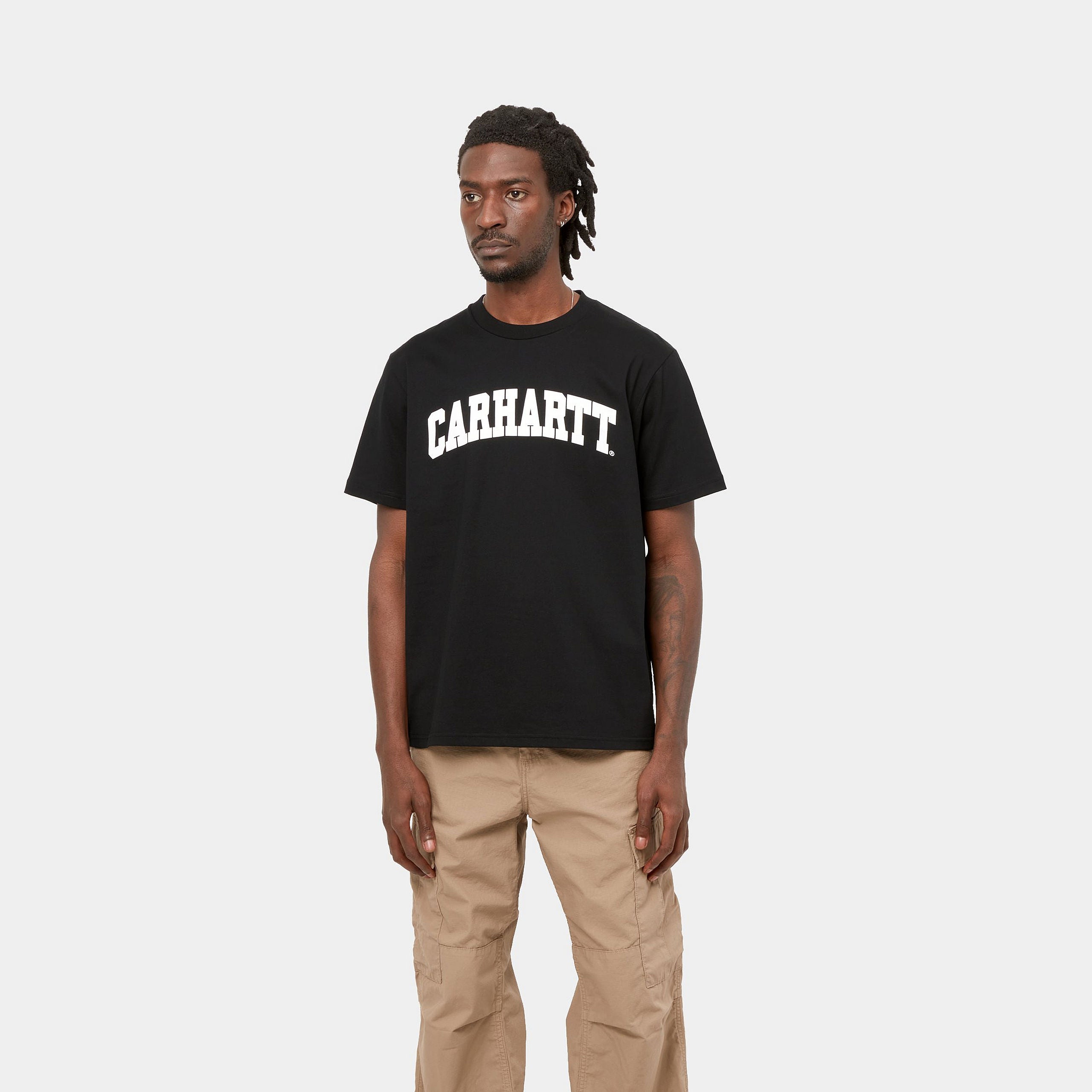 S/S UNIVERSITY T-SHIRT - Black / White