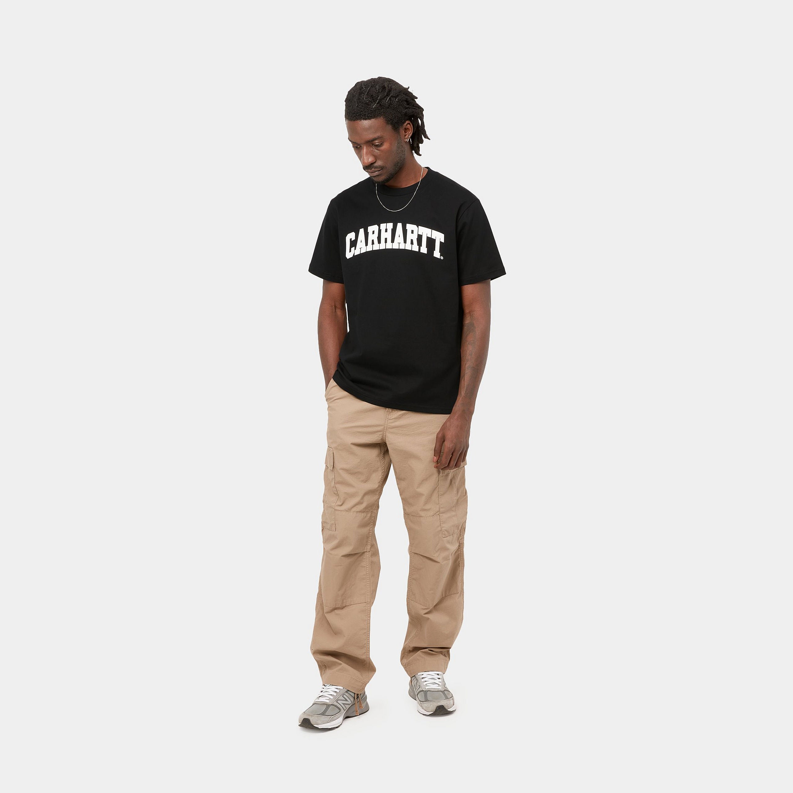 S/S UNIVERSITY T-SHIRT - Black / White