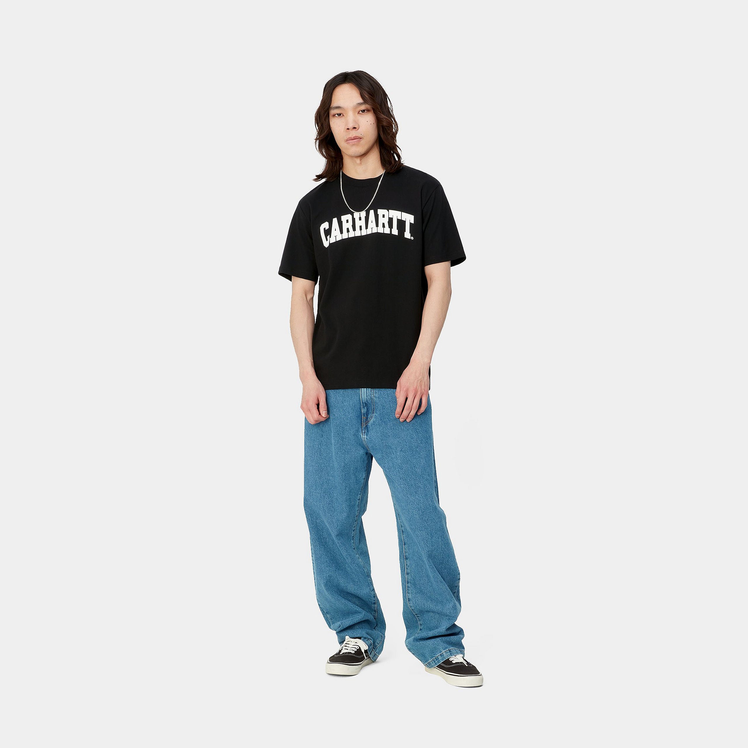 S/S UNIVERSITY T-SHIRT - Black / White