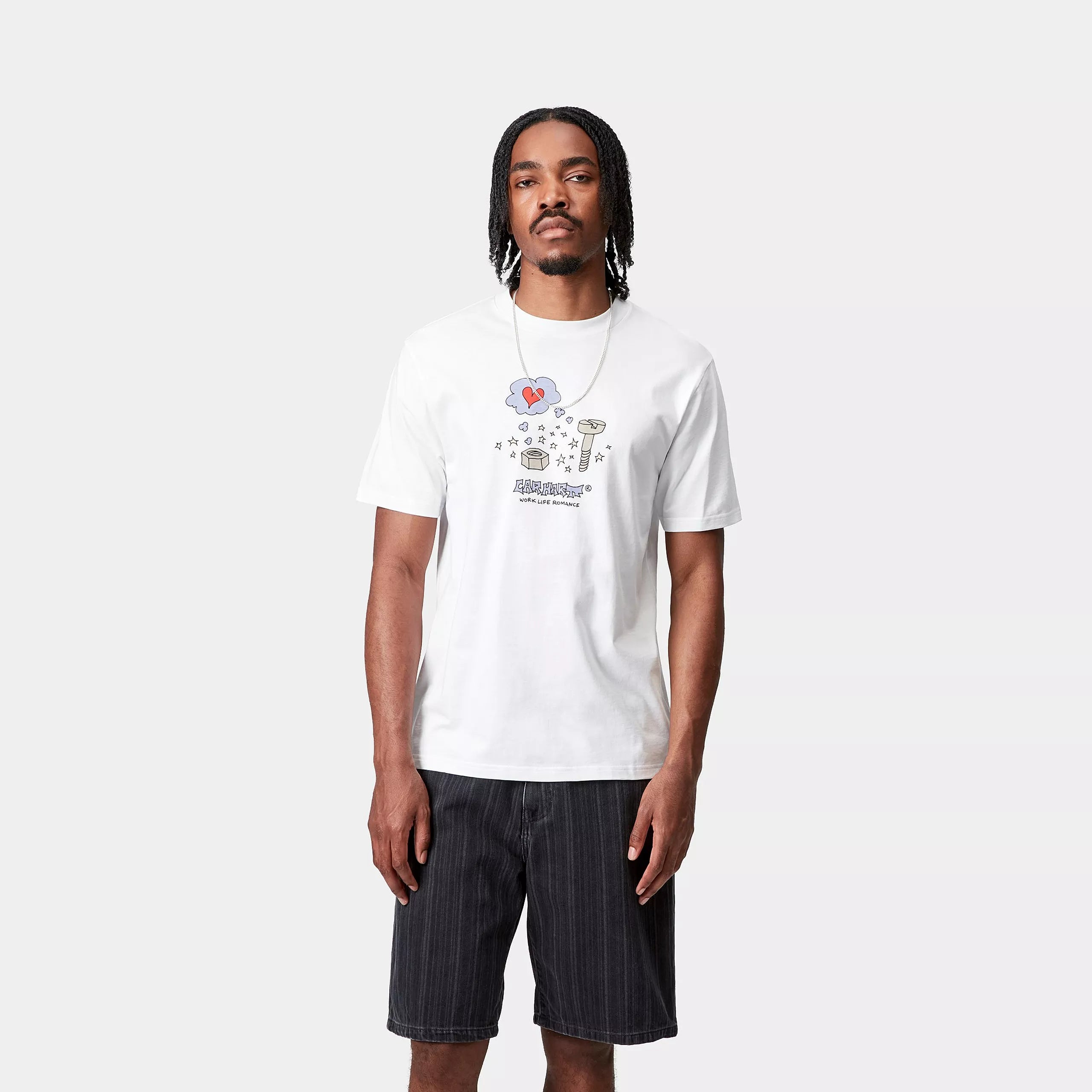S/S WORK LIFE ROMANCE T-SHIRT - White 2