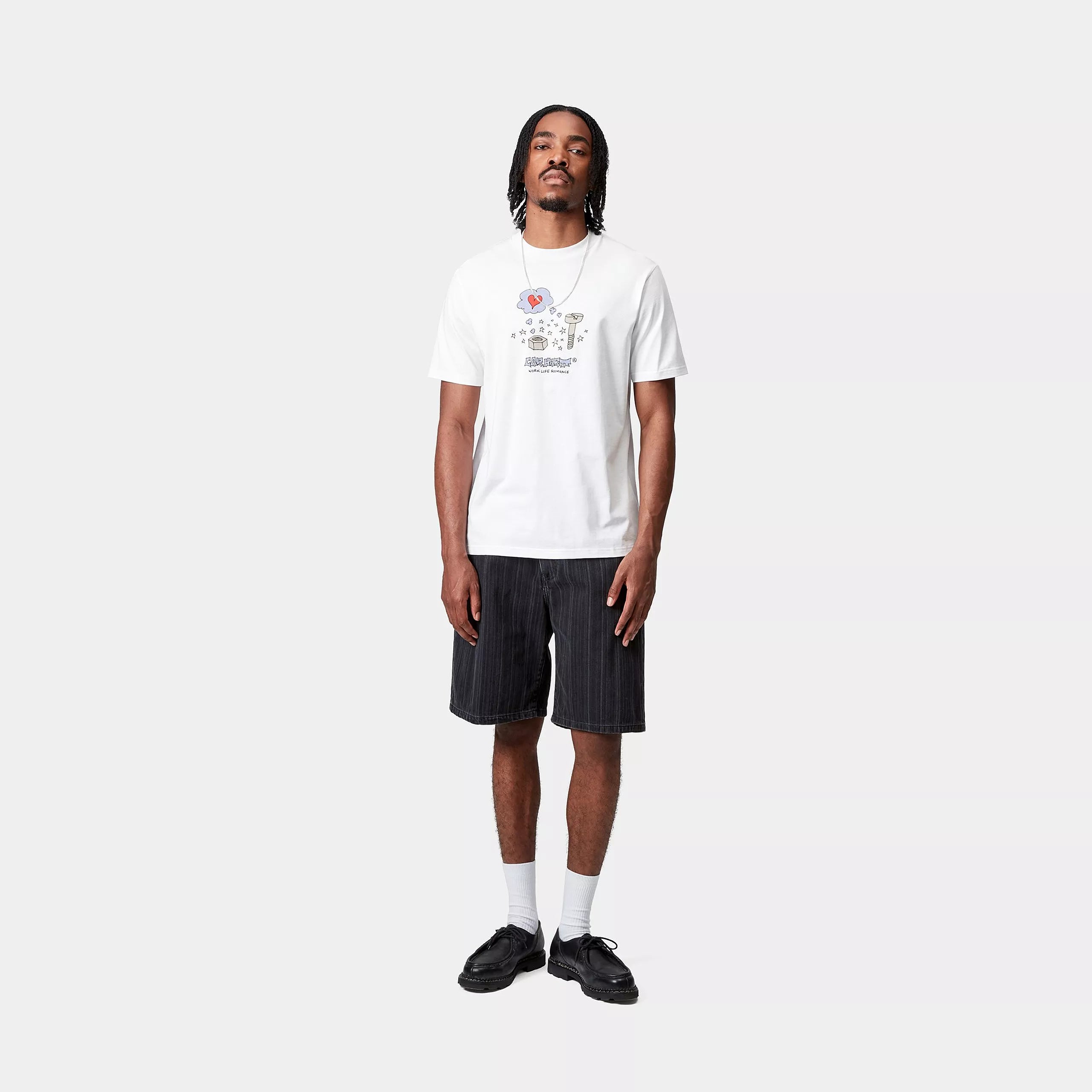 S/S WORK LIFE ROMANCE T-SHIRT - White 4