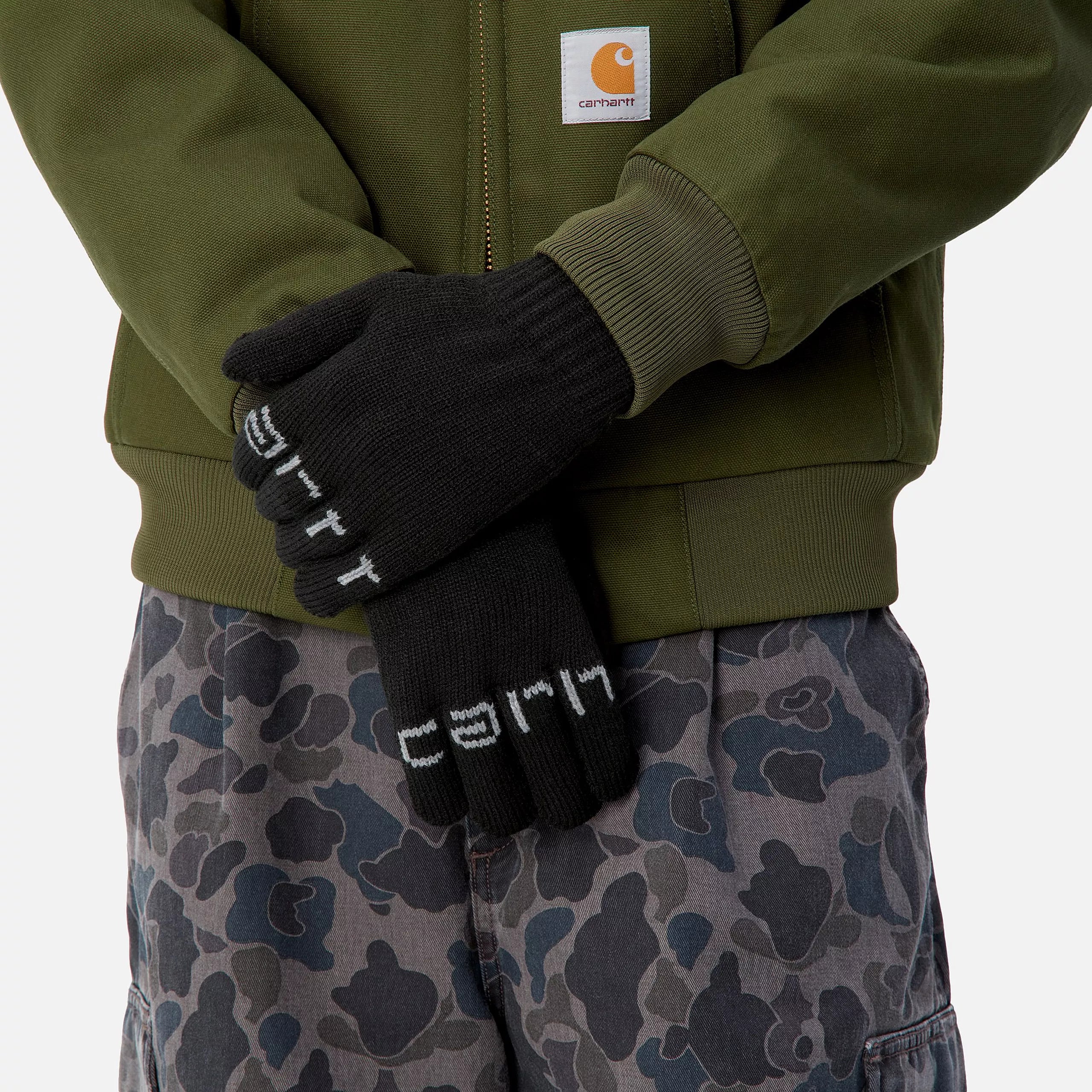 SCRIPT GLOVES - Black / Grey Heather