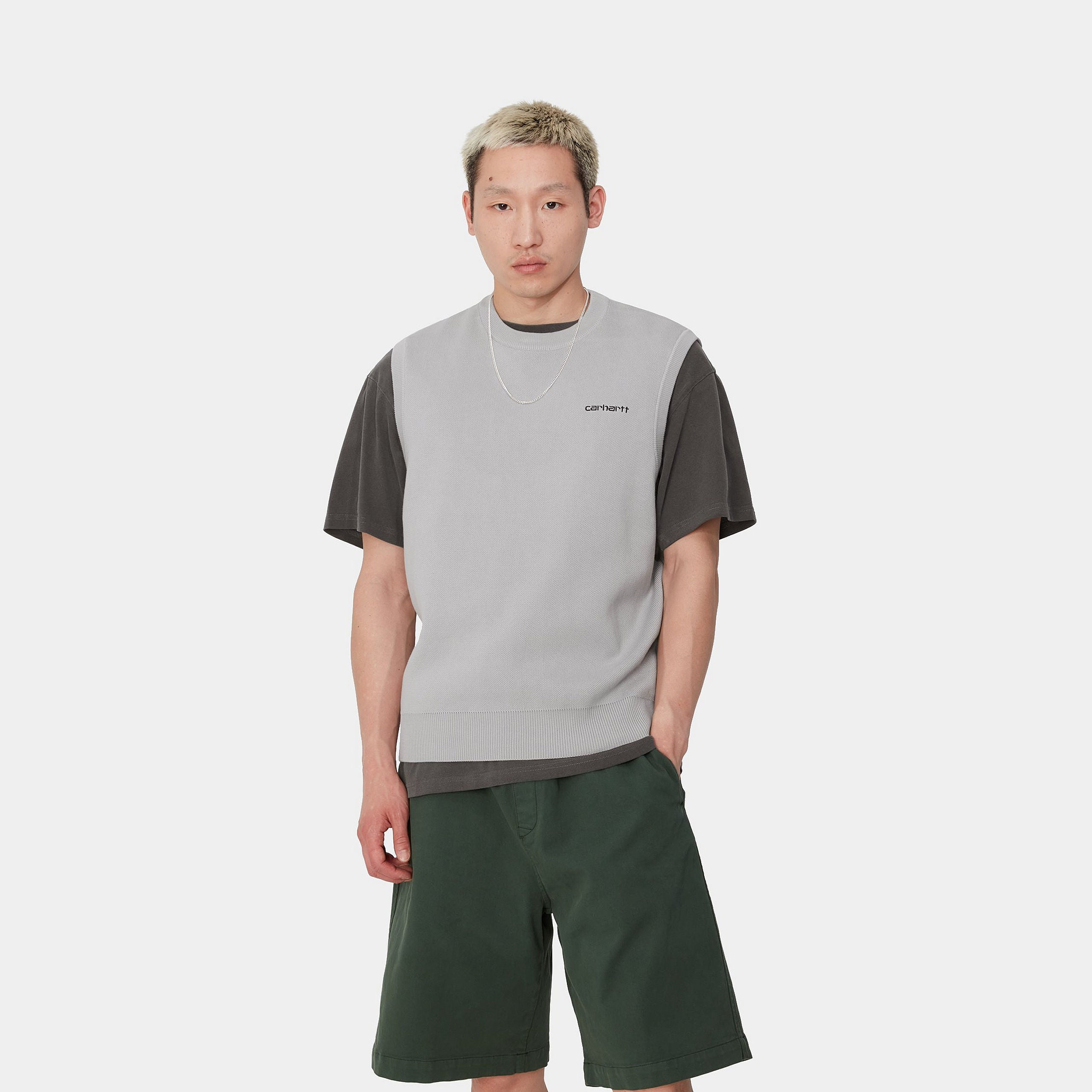 SCRIPT VEST SWEATER - Basalt / Black 2