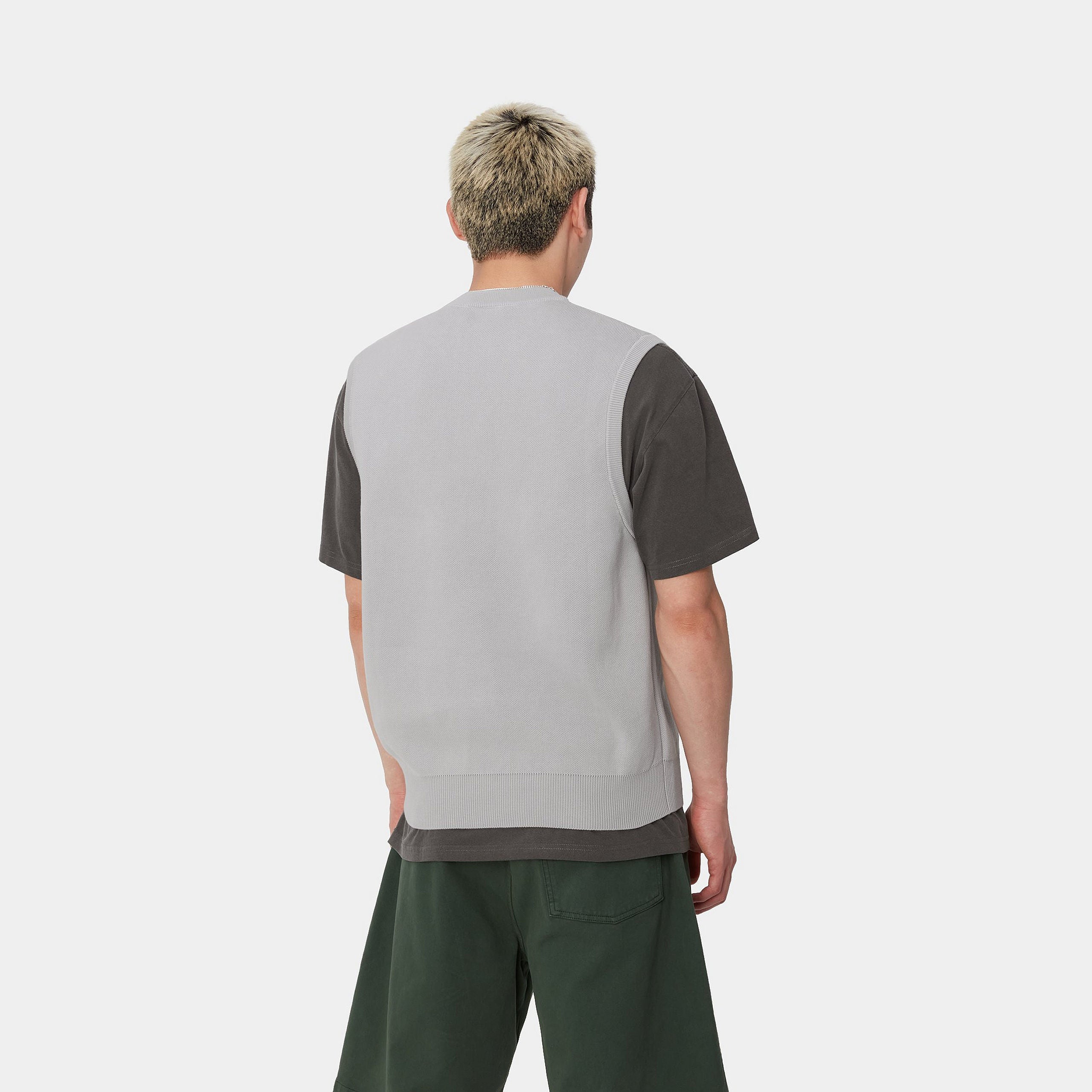 SCRIPT VEST SWEATER - Basalt / Black 3