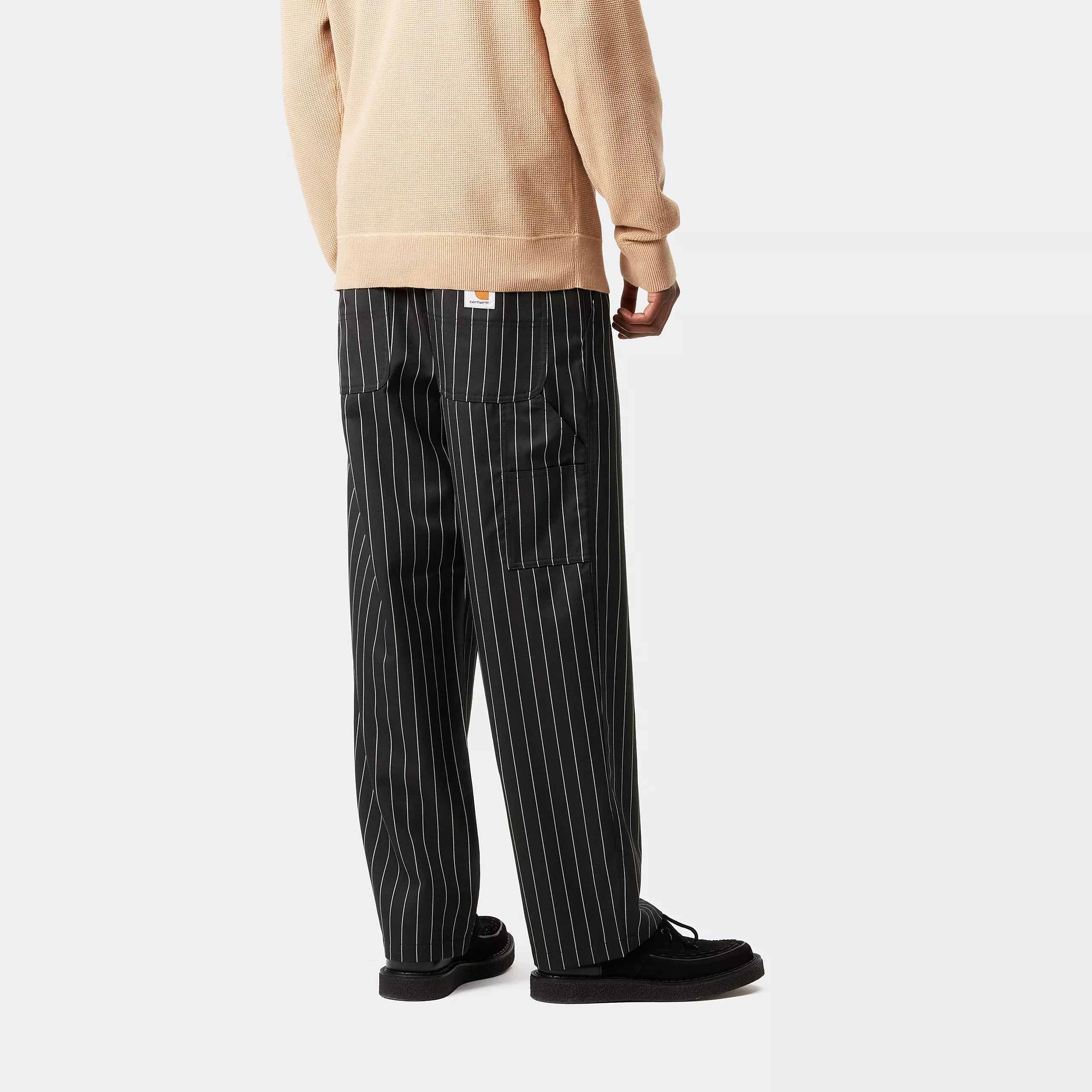 SEATON PANT - Seaton Stripe, Black / Wax