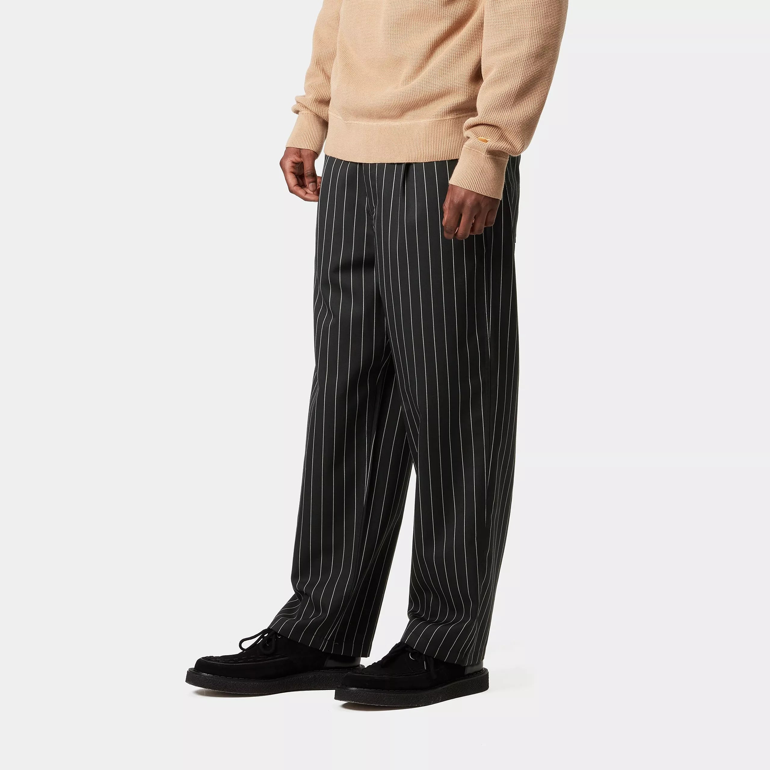 SEATON PANT - Seaton Stripe, Black / Wax