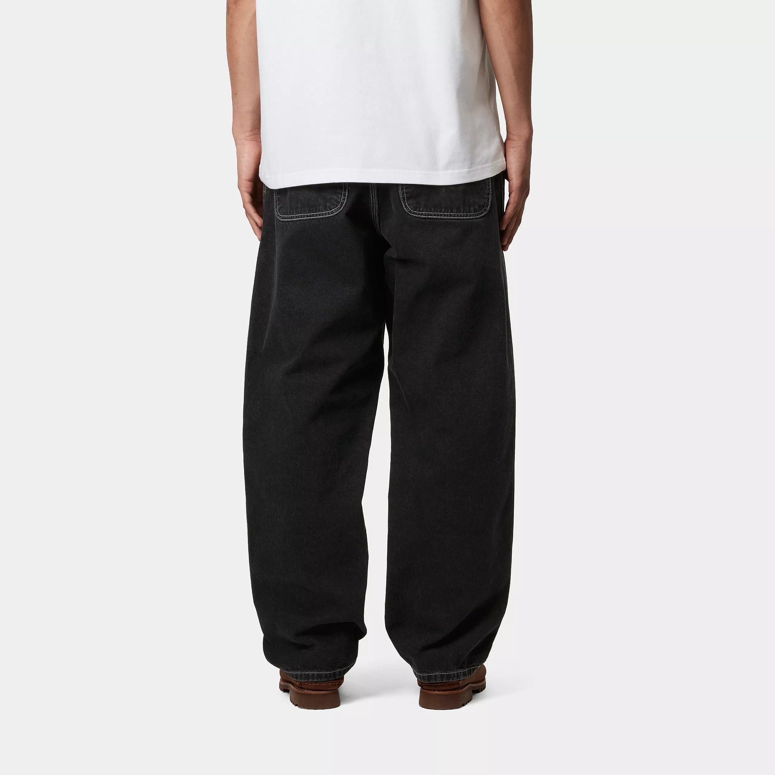 SIMPLE PANT - Black (stone washed)