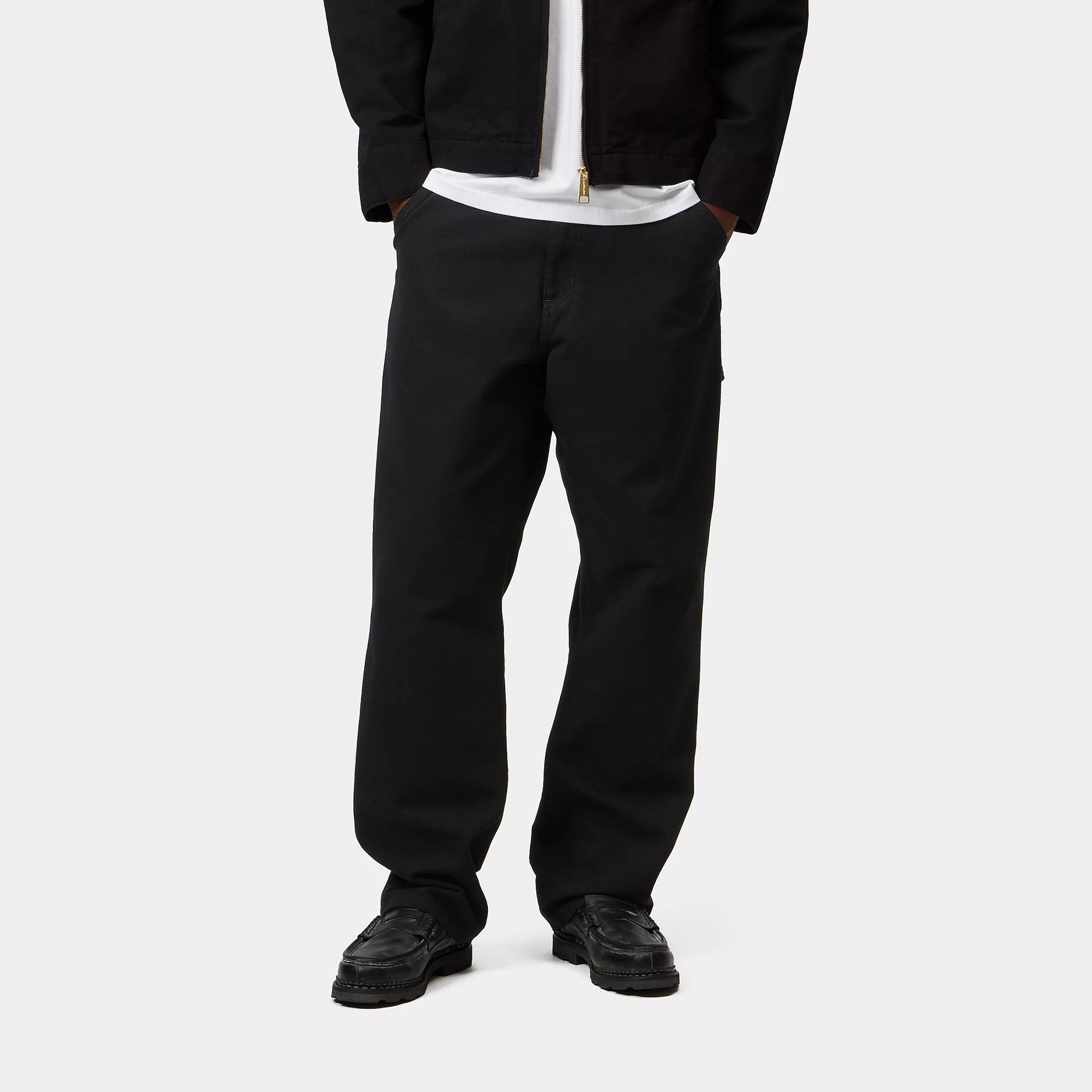 SINGLE KNEE PANT  - Black (rinsed)
