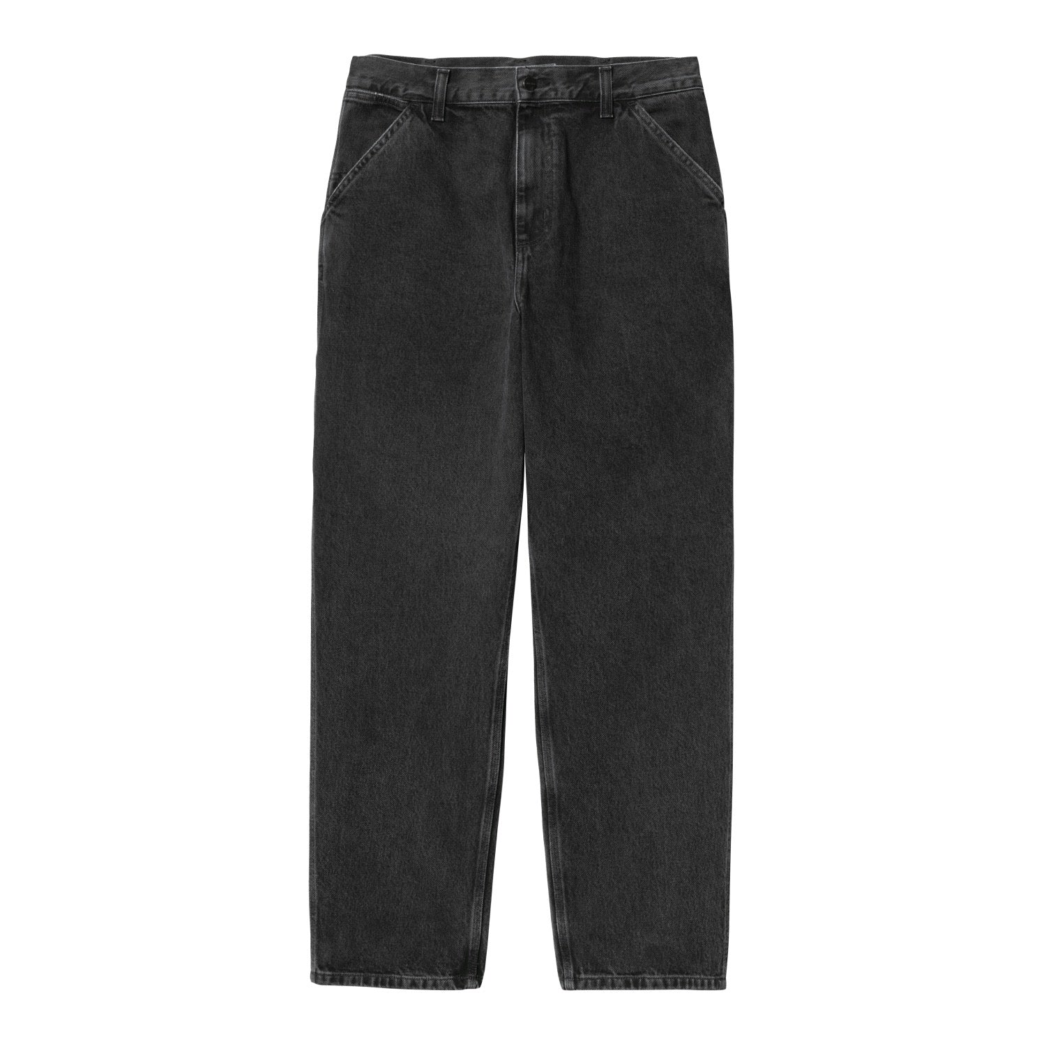 SINGLE KNEE PANT - Black (stone washed)