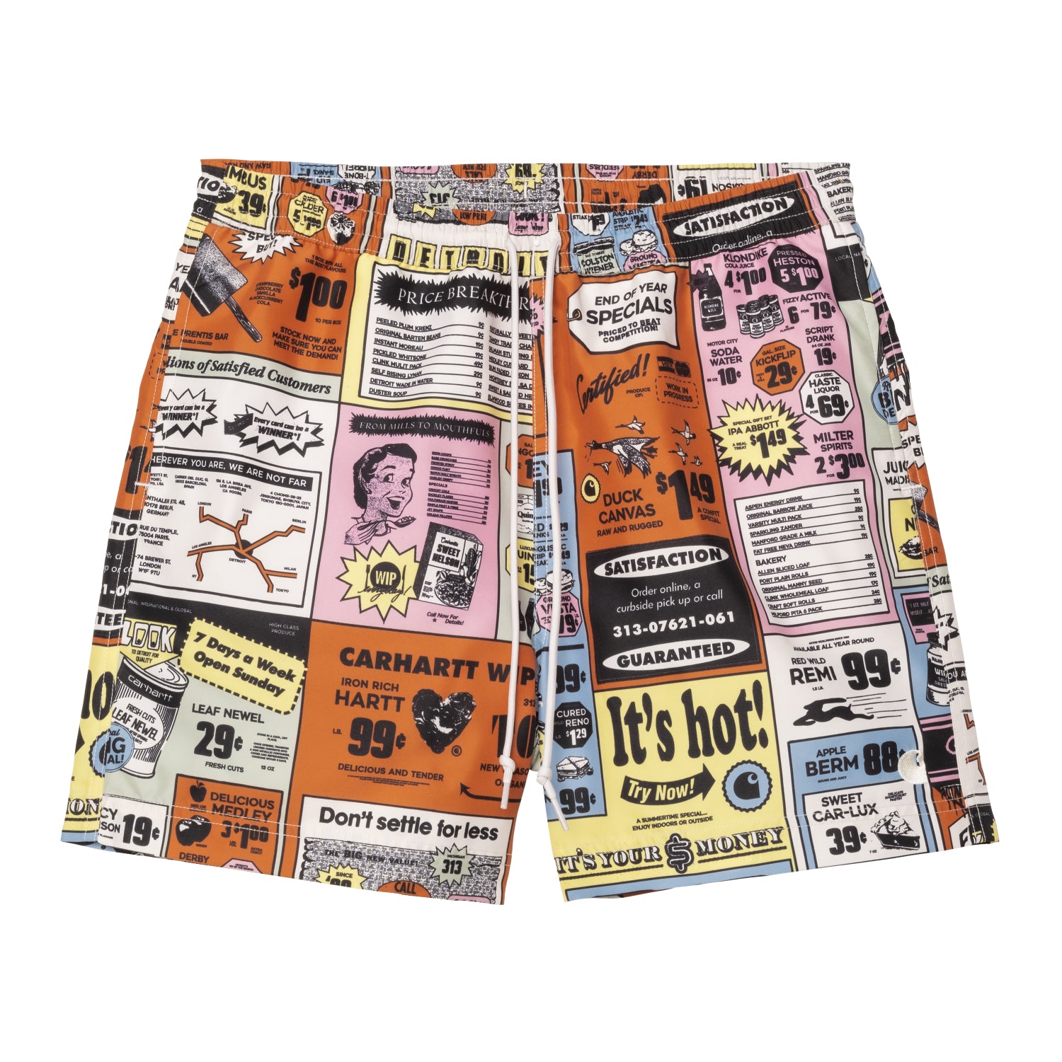 SLATER SWIM TRUNKS - Catalogue Print, Hue