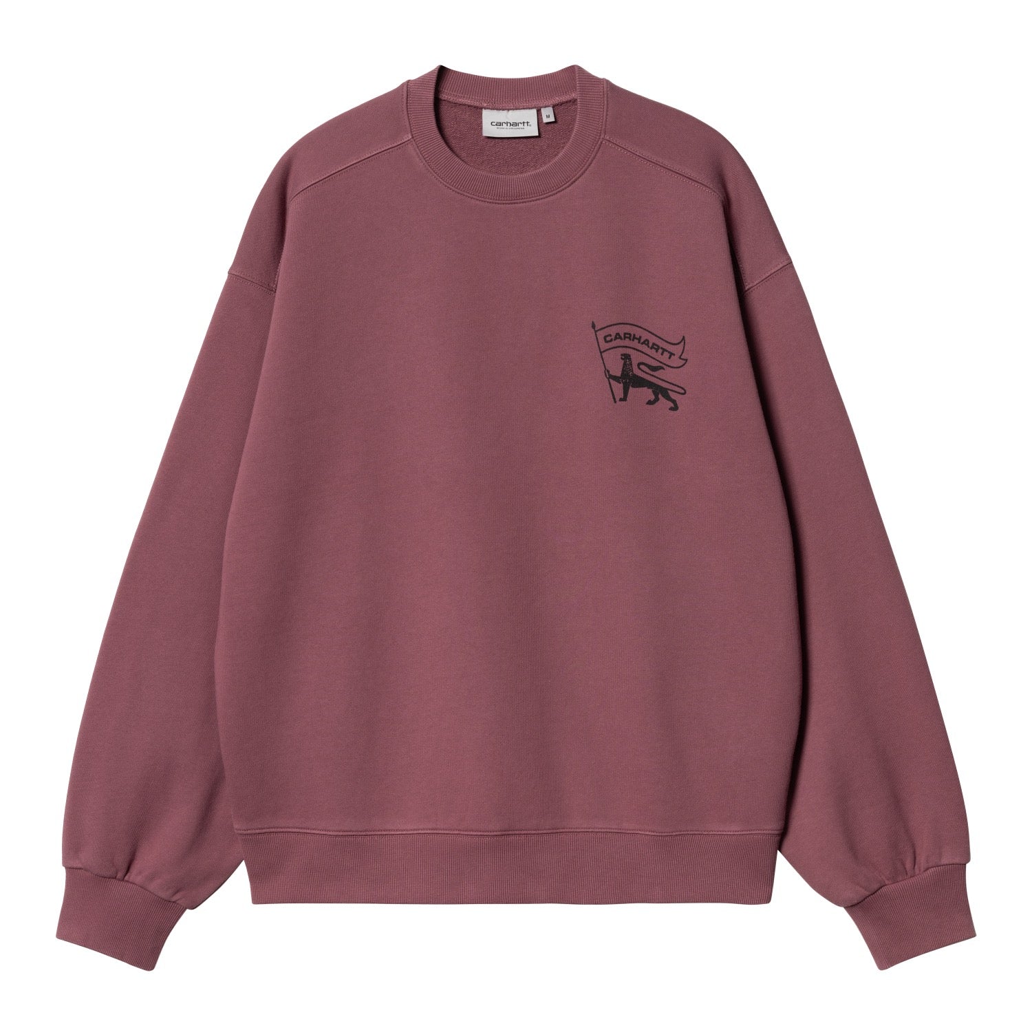 STAMP SWEAT - Dusty Fuchsia / Black (stone washed)