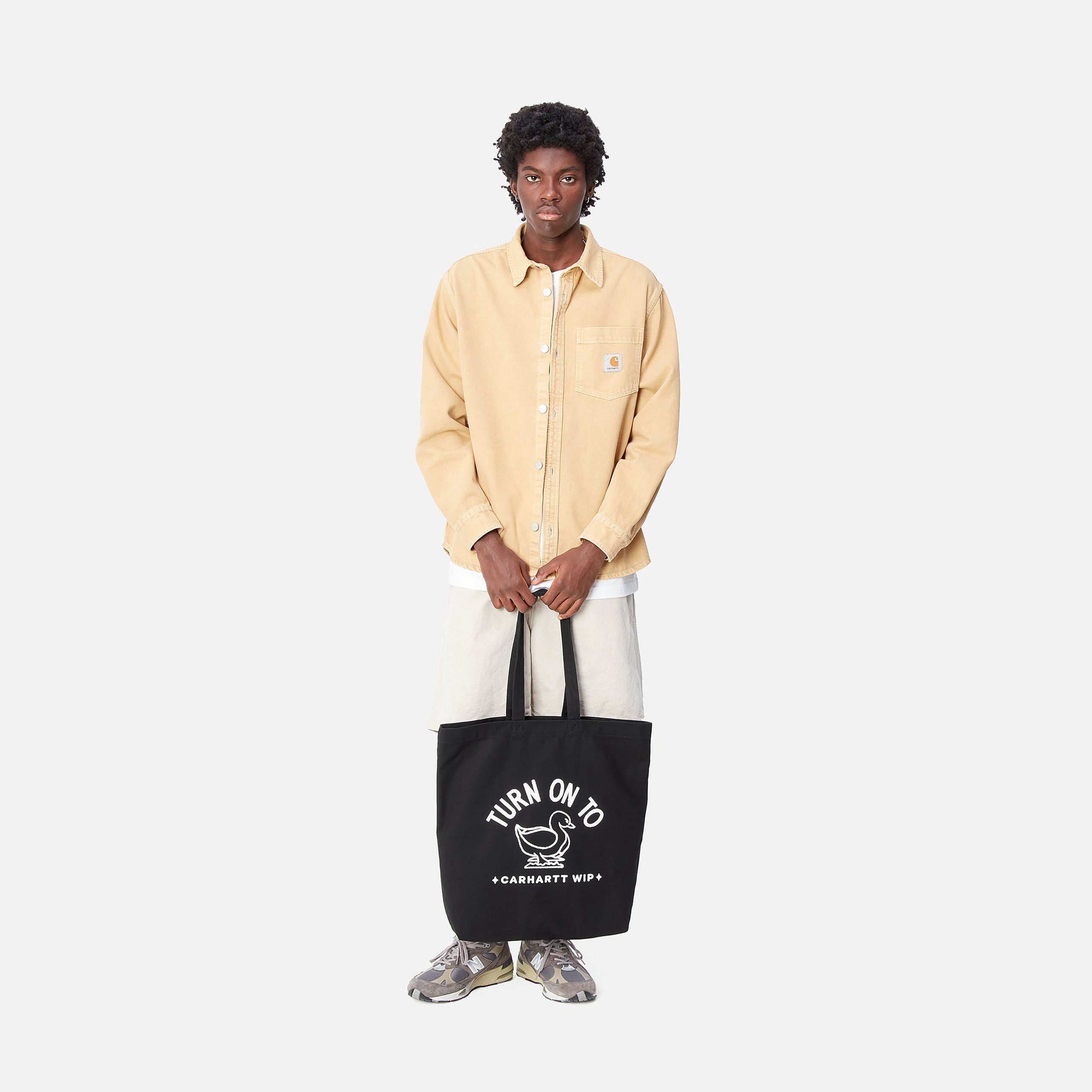 STAMP TOTE - Black / White