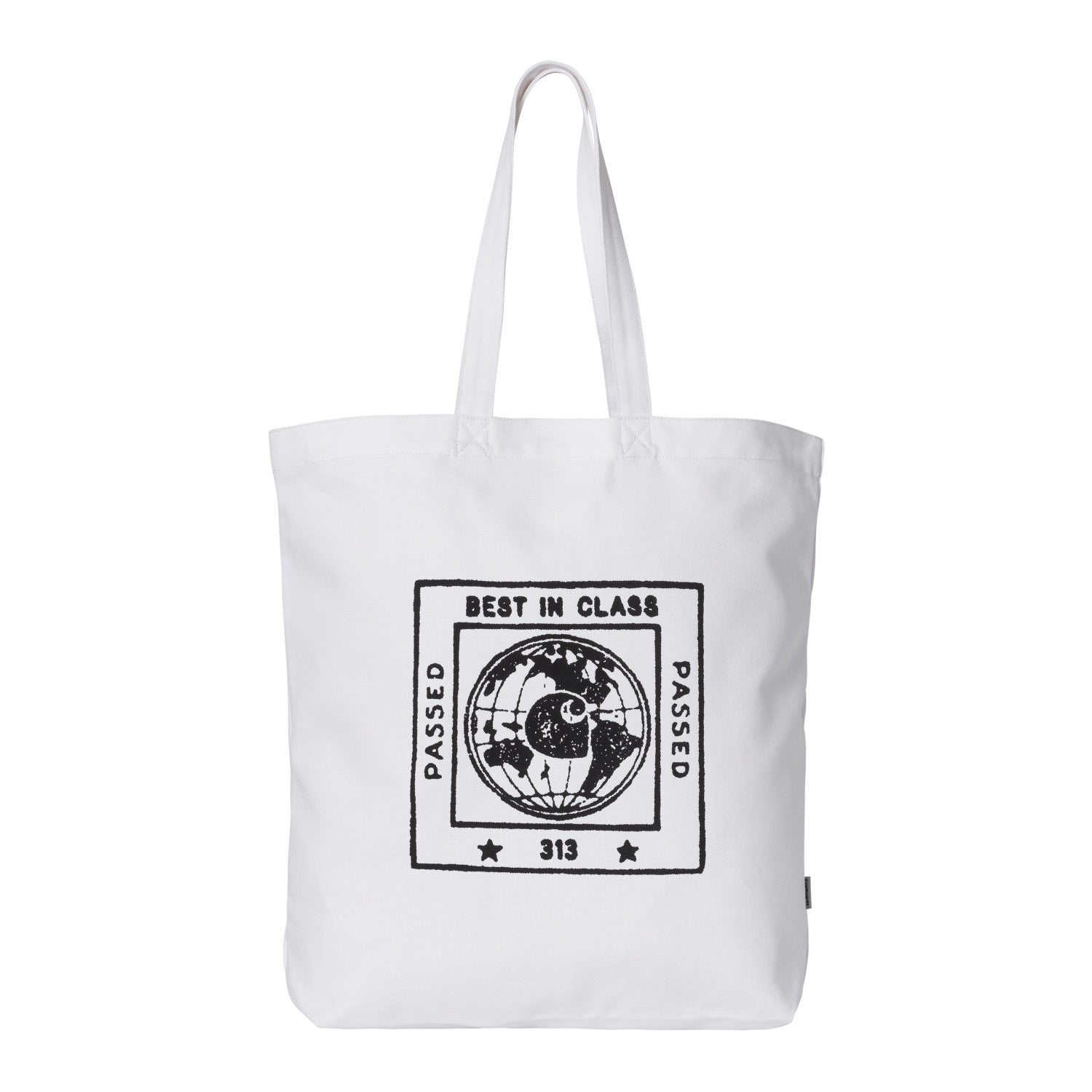 STAMP TOTE - White / Black