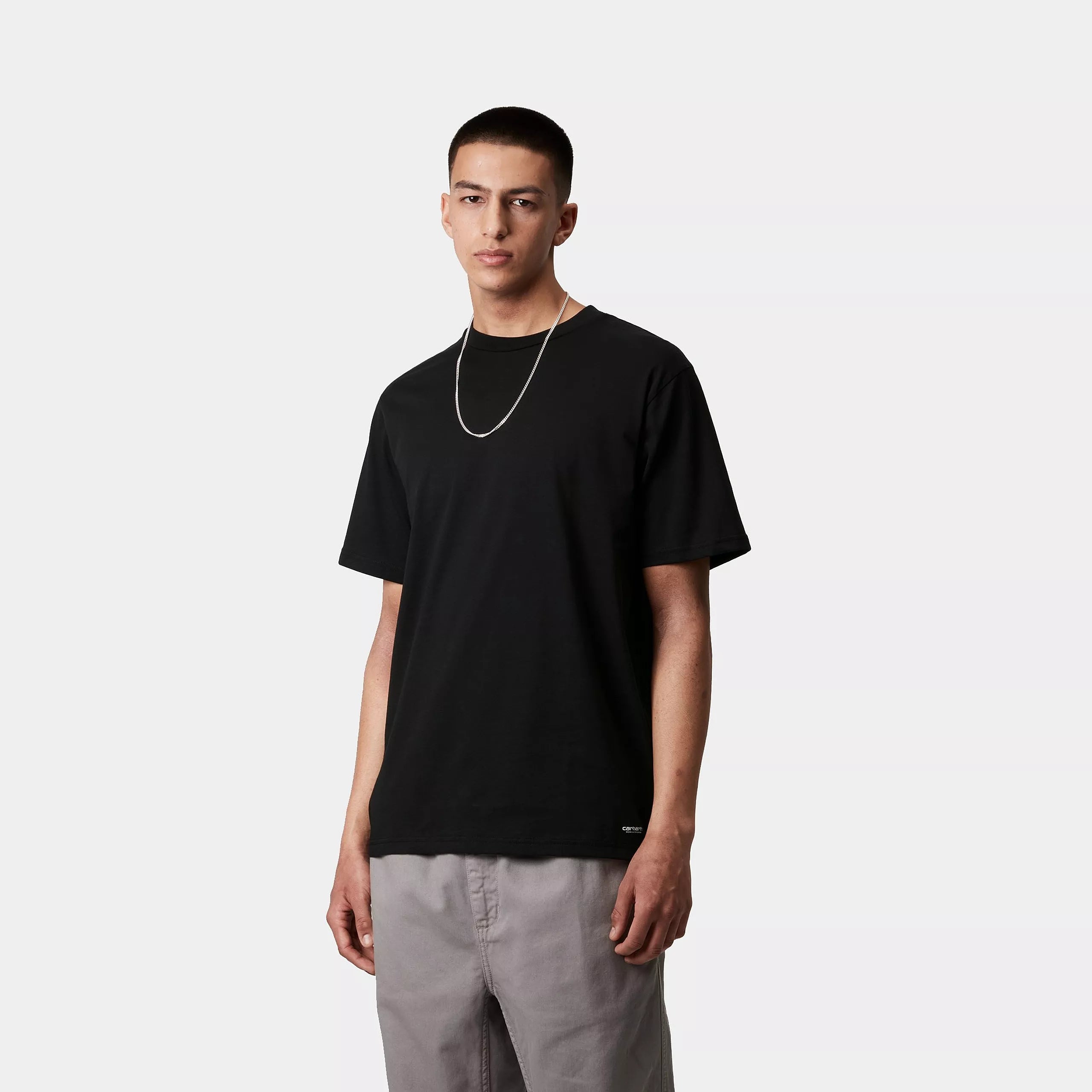 STANDARD CREW NECK T-SHIRT - Black + Black