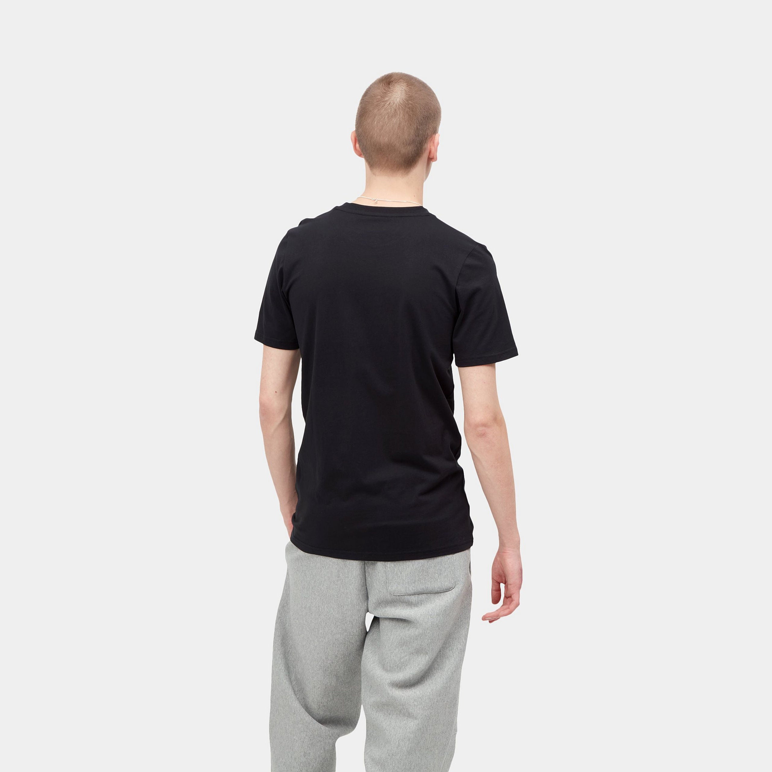 STANDARD CREW NECK T-SHIRT - Black + Black