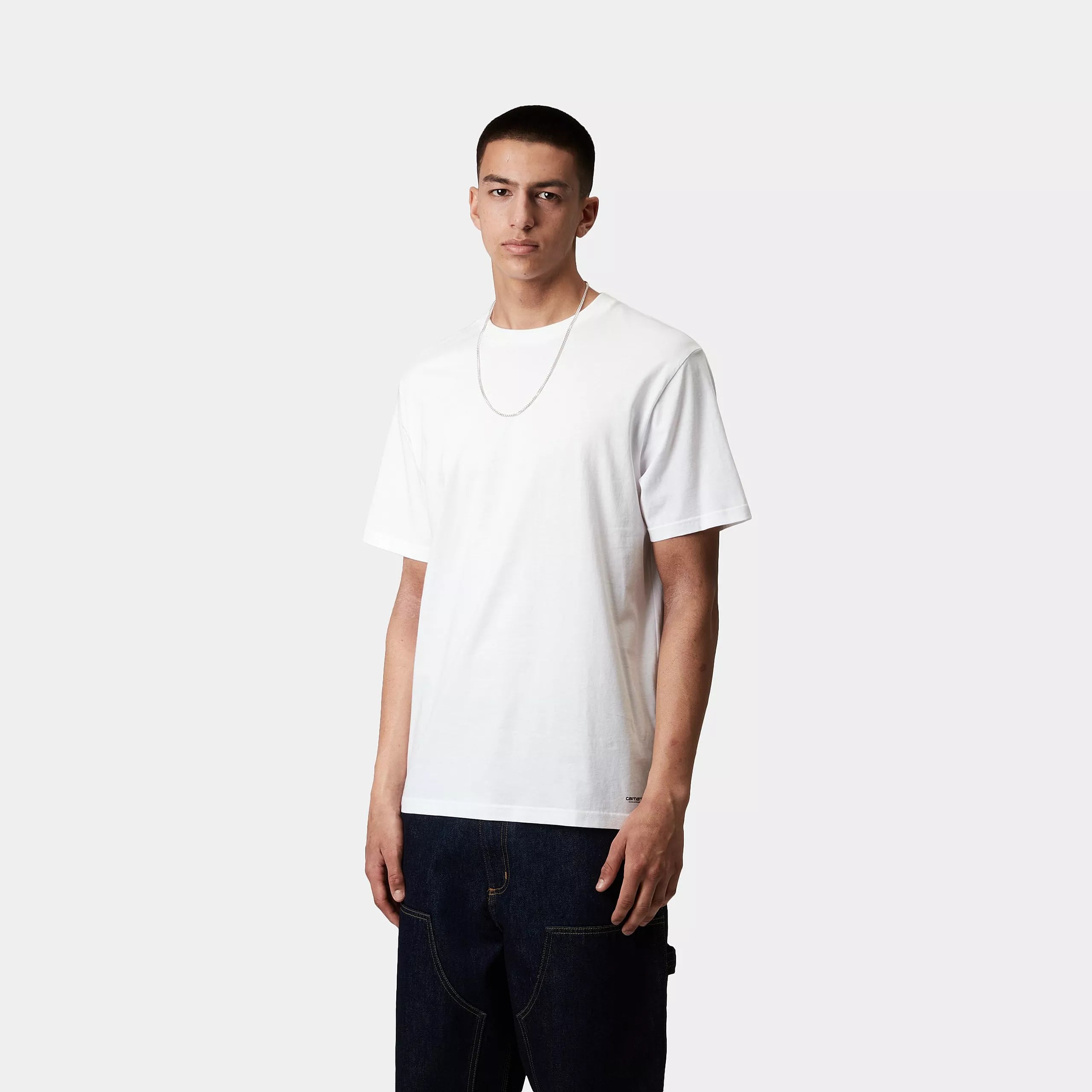 STANDARD CREW NECK T-SHIRT - White + White