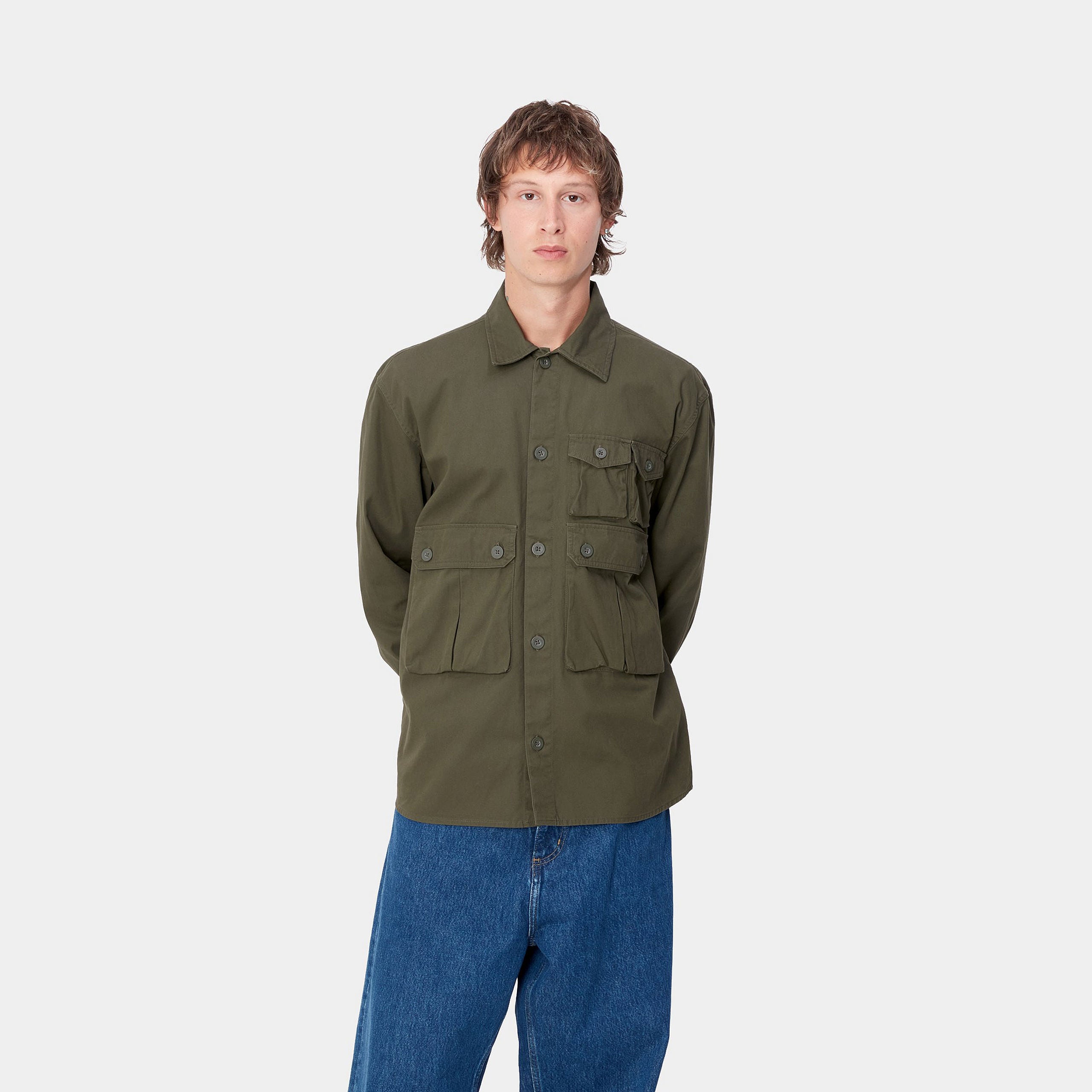 L/S TRACKER SHIRT - Office Green