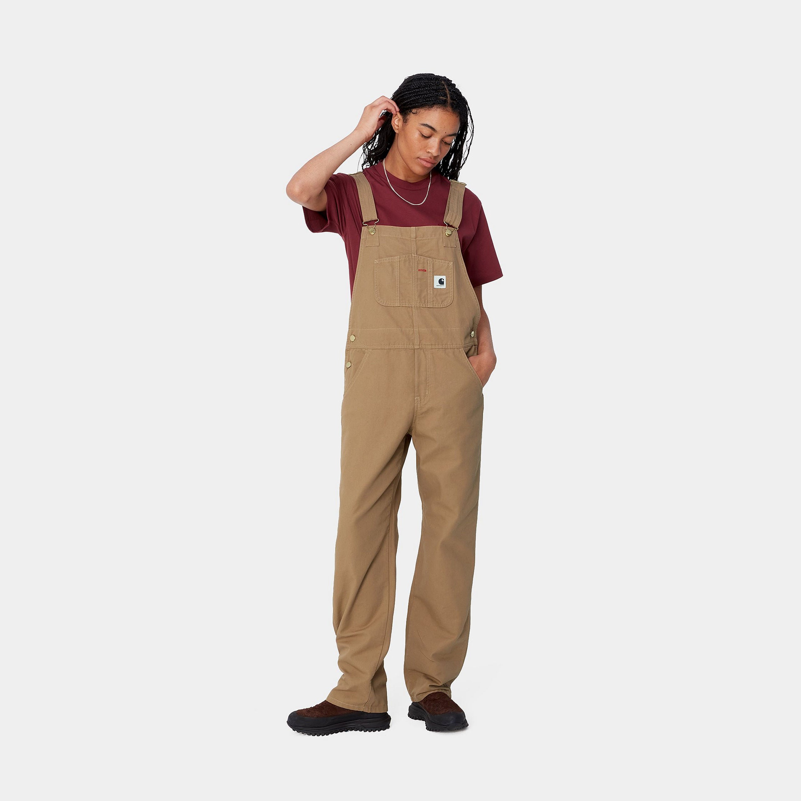 W' BIB OVERALL STRAIGHT - Peanut (rinsed)