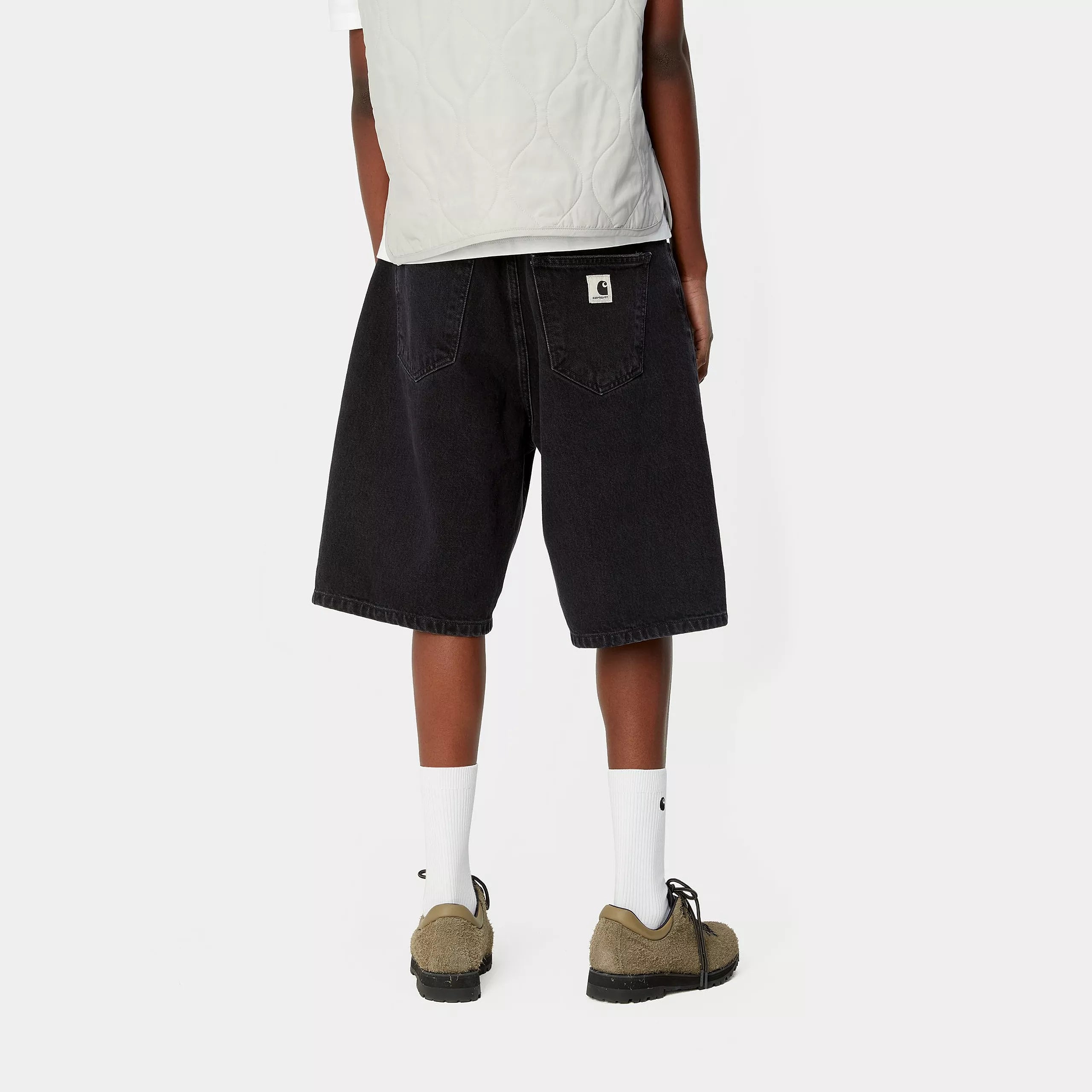 W' BRANDON SHORT - Black (stone washed)