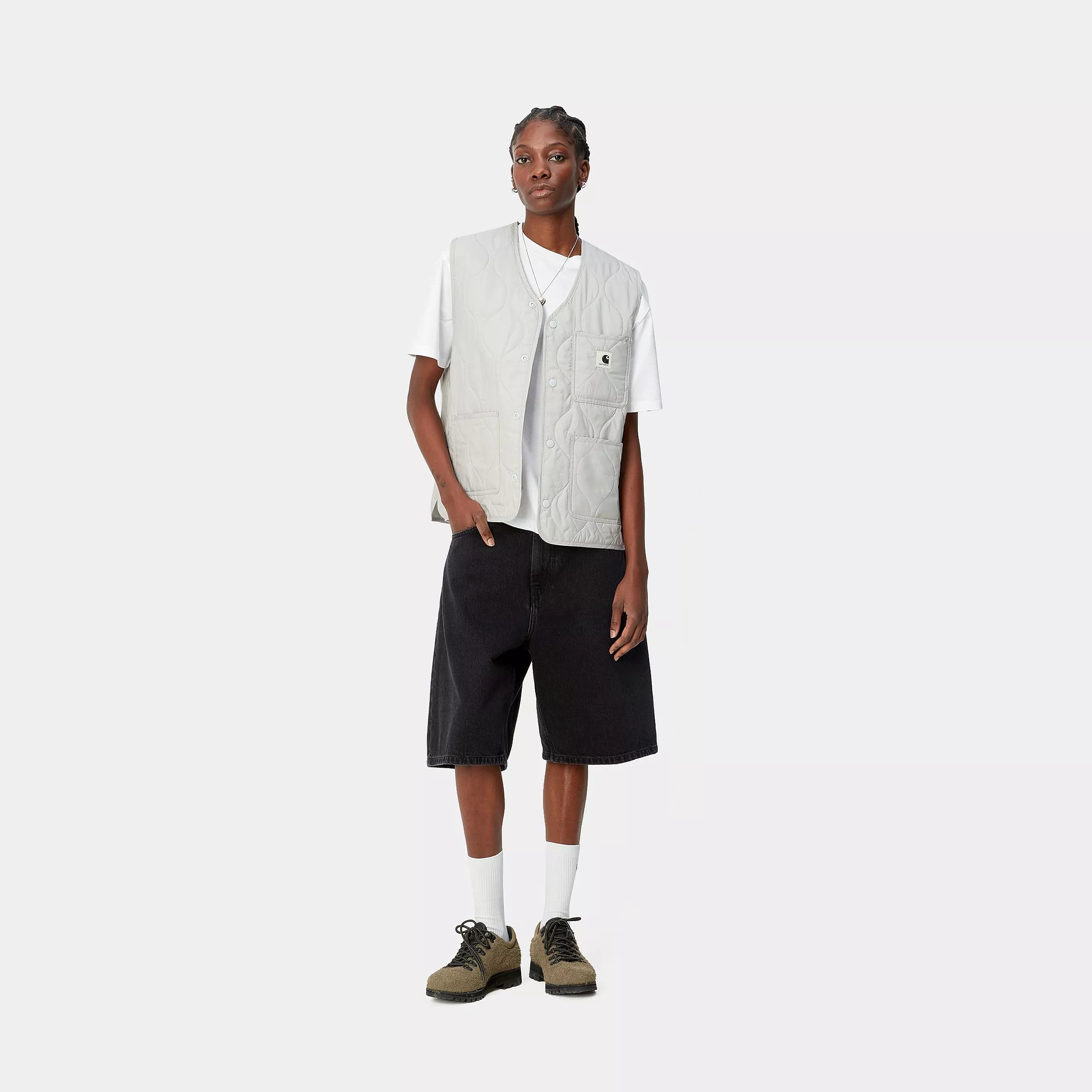 W' BRANDON SHORT - Black (stone washed)