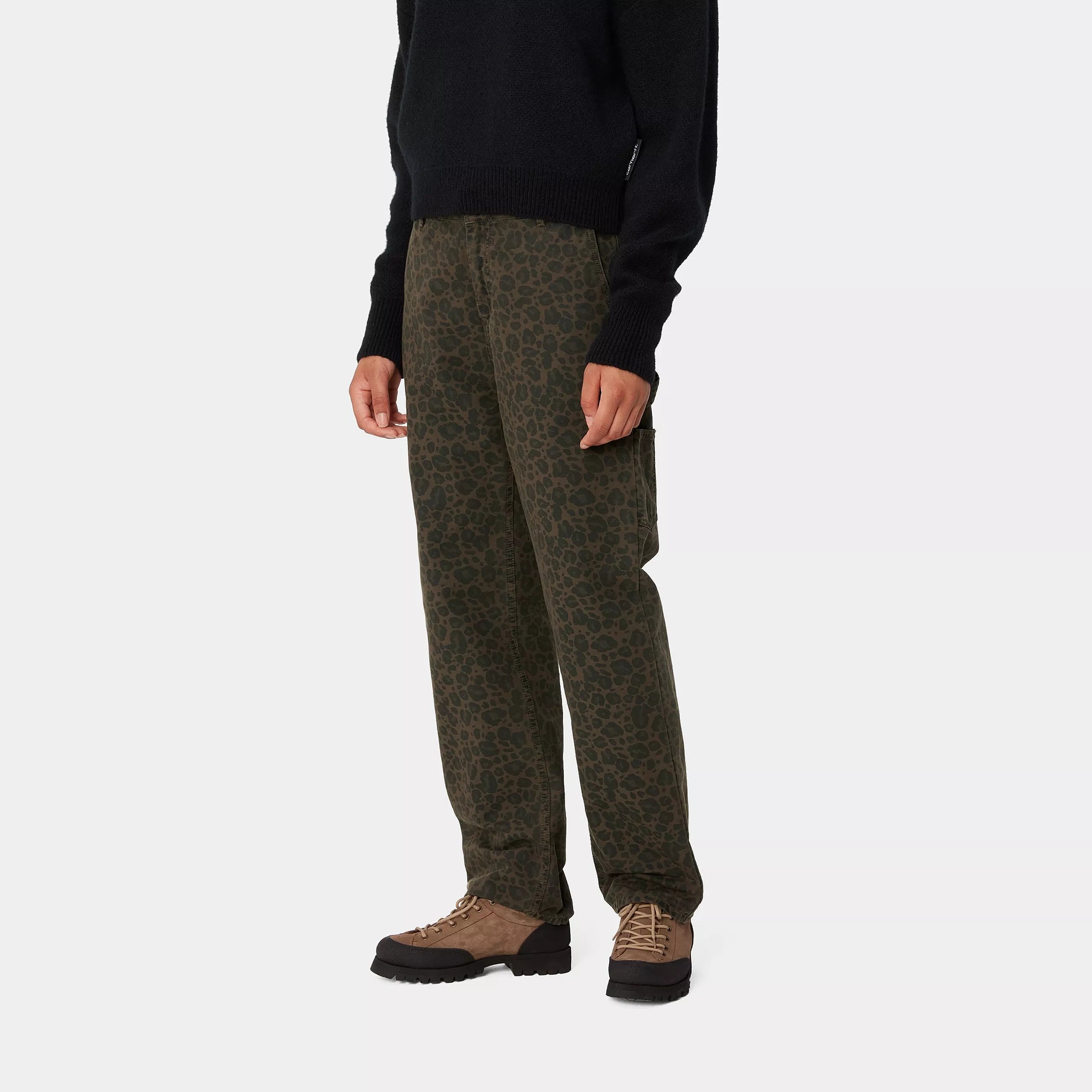 W' LEO PIERCE PANT STRAIGHT - Camo Leo, Tamarind / Office Green