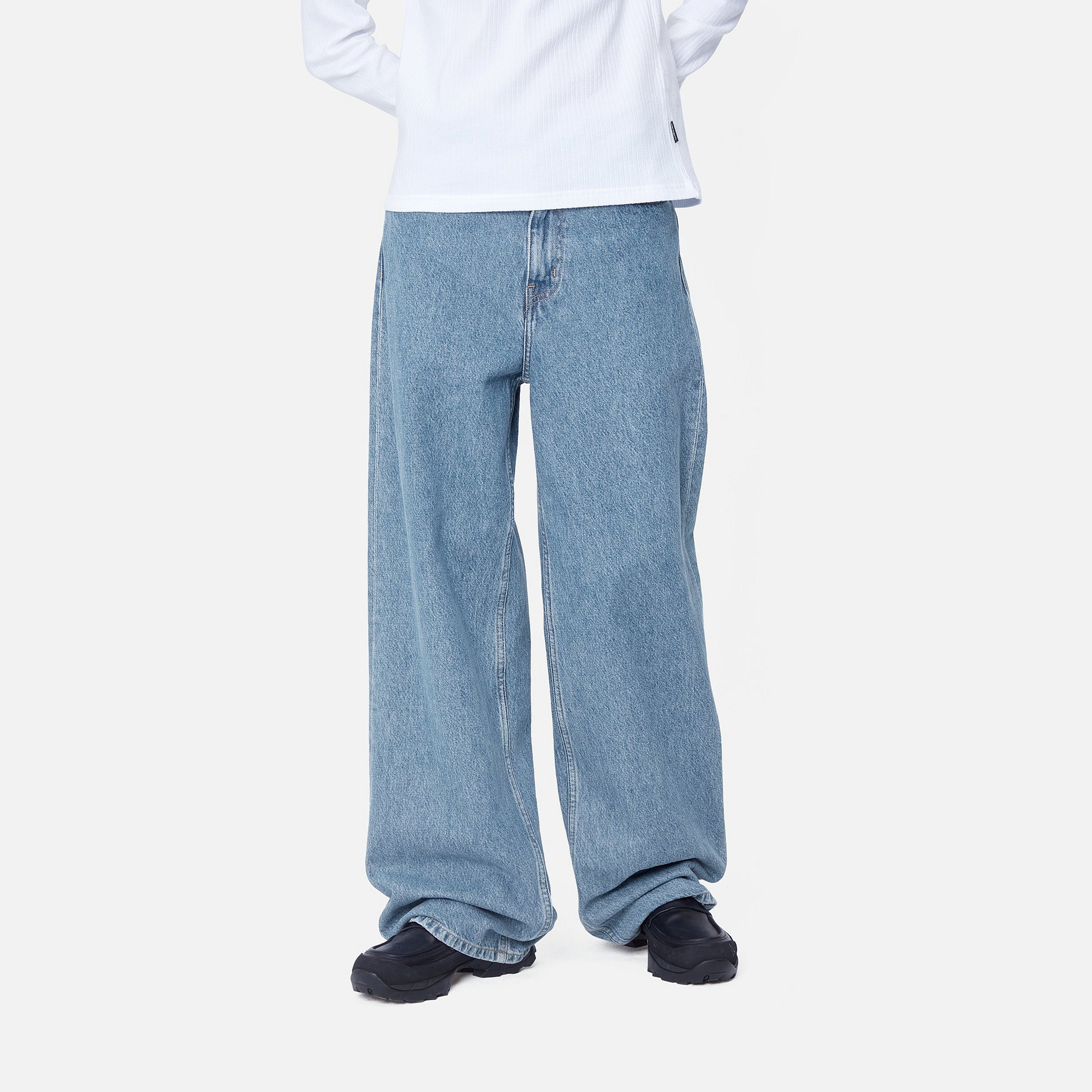 W' JANE PANT - Blue (heavy stone wash)