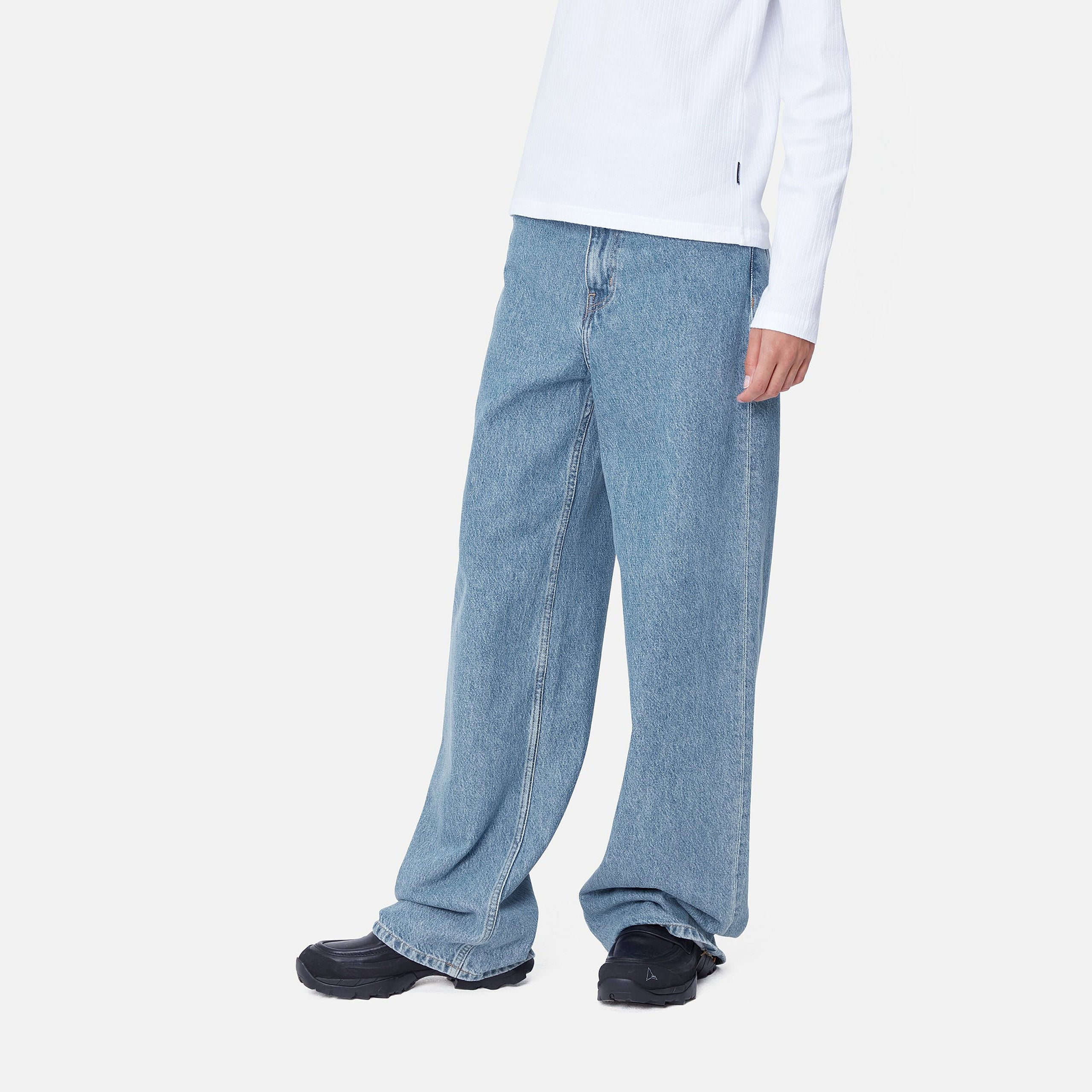 W' JANE PANT - Blue (heavy stone wash)